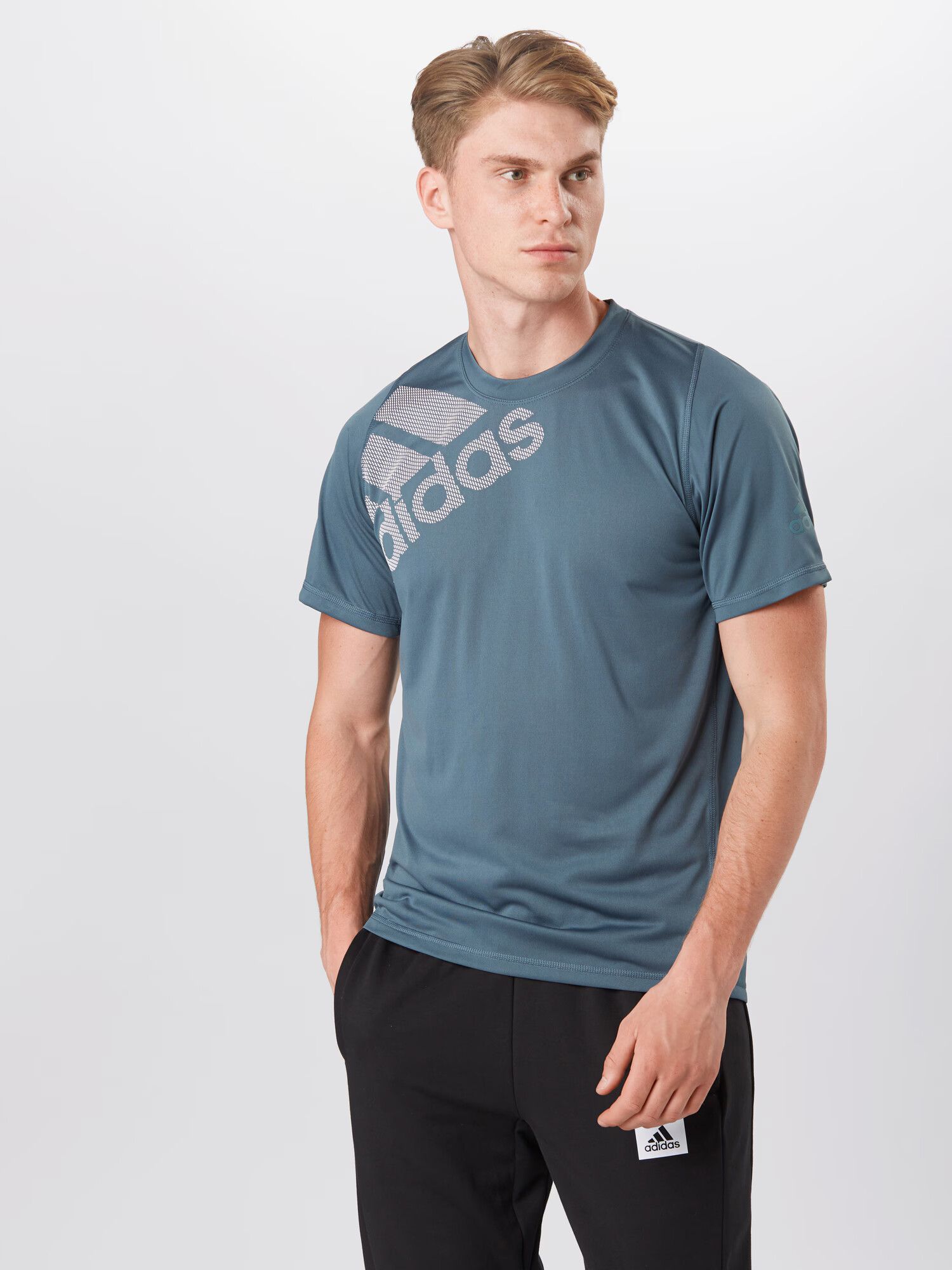 ADIDAS SPORTSWEAR Tricou funcțional 'BOS' albastru porumbel / alb - Pled.ro