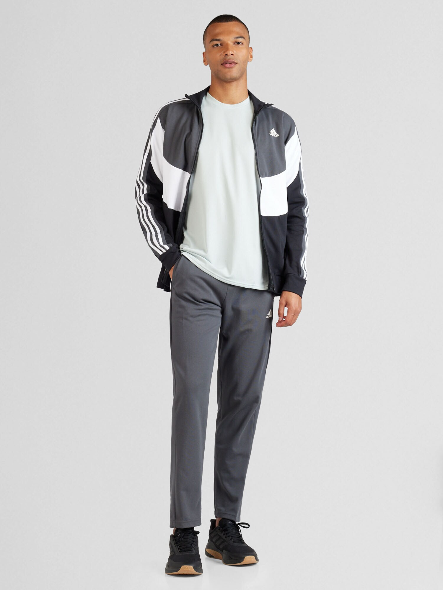 ADIDAS SPORTSWEAR Tricou funcțional 'Designed For Movement' gri deschis / negru - Pled.ro