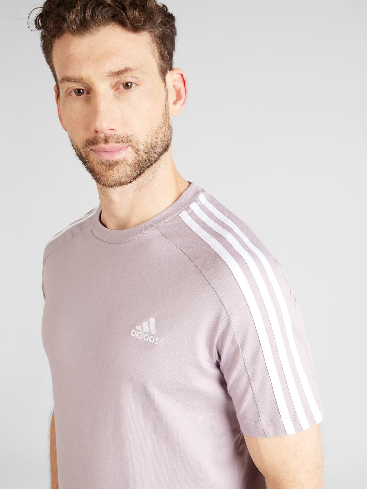 ADIDAS SPORTSWEAR Tricou funcțional 'Essentials 3-Stripes' mov pastel / alb - Pled.ro