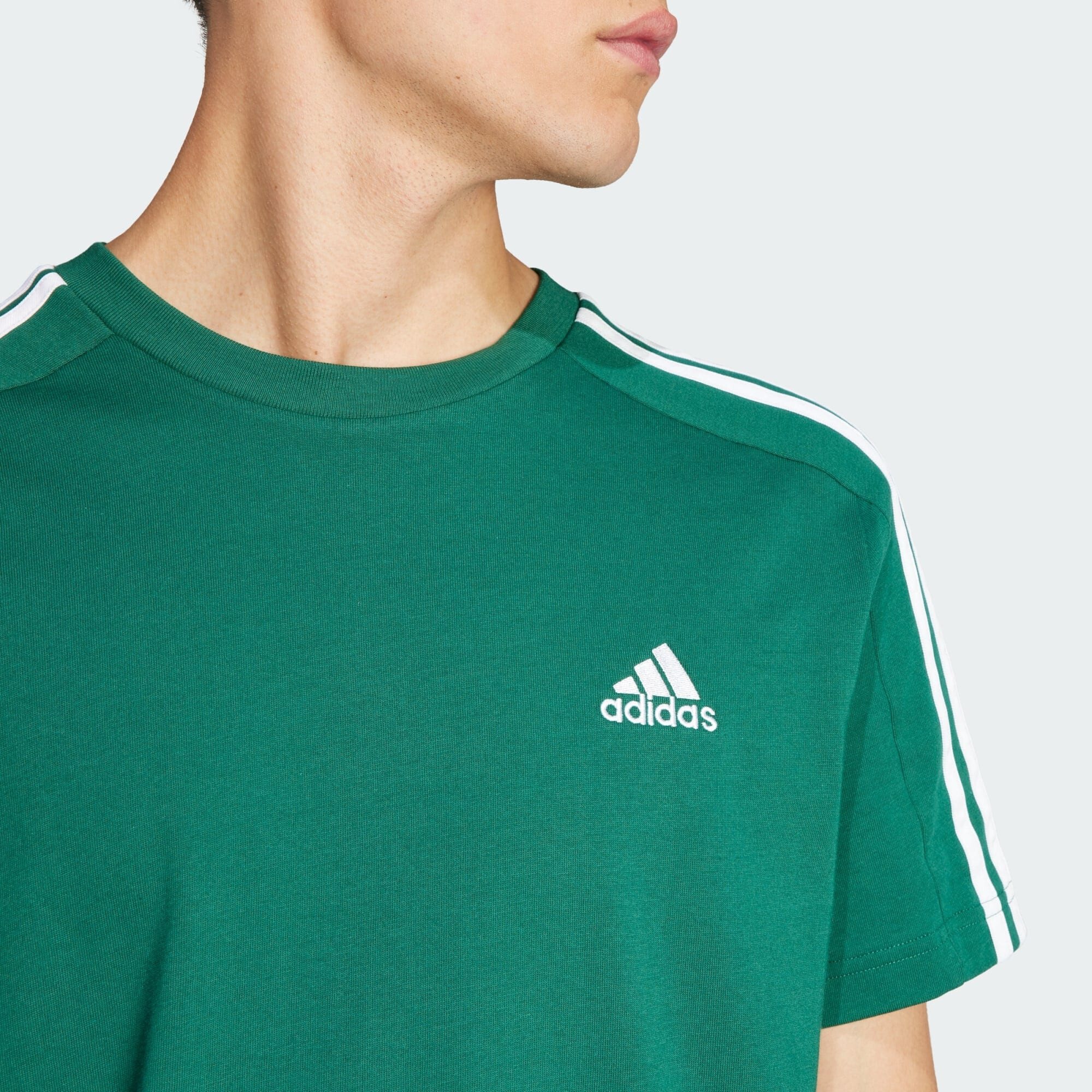 ADIDAS SPORTSWEAR Tricou funcțional 'Essentials 3-Stripes' verde smarald / alb - Pled.ro