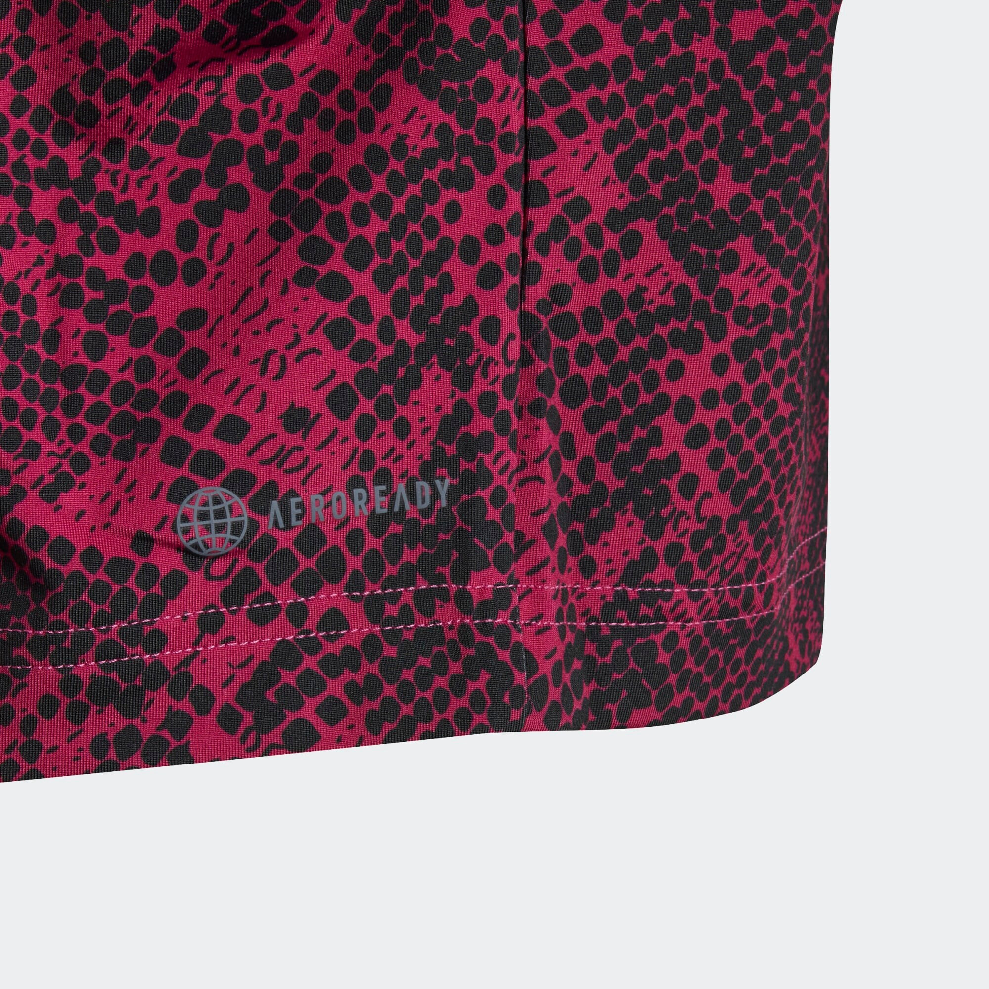 ADIDAS SPORTSWEAR Tricou funcțional 'Aeroready Animal-Print' fucsia / roșu bordeaux / alb - Pled.ro