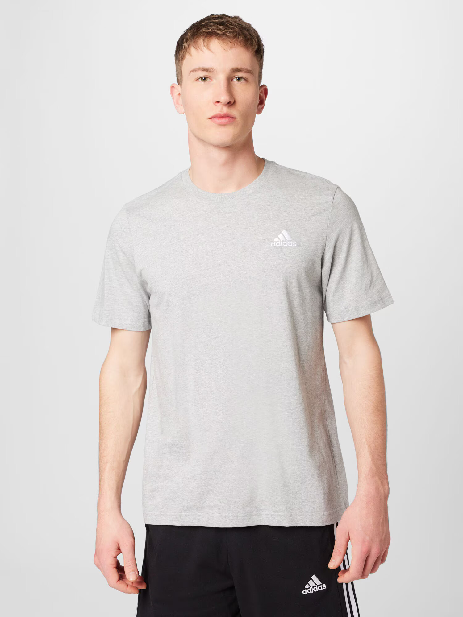 ADIDAS SPORTSWEAR Tricou funcțional 'Essentials' gri amestecat / alb - Pled.ro