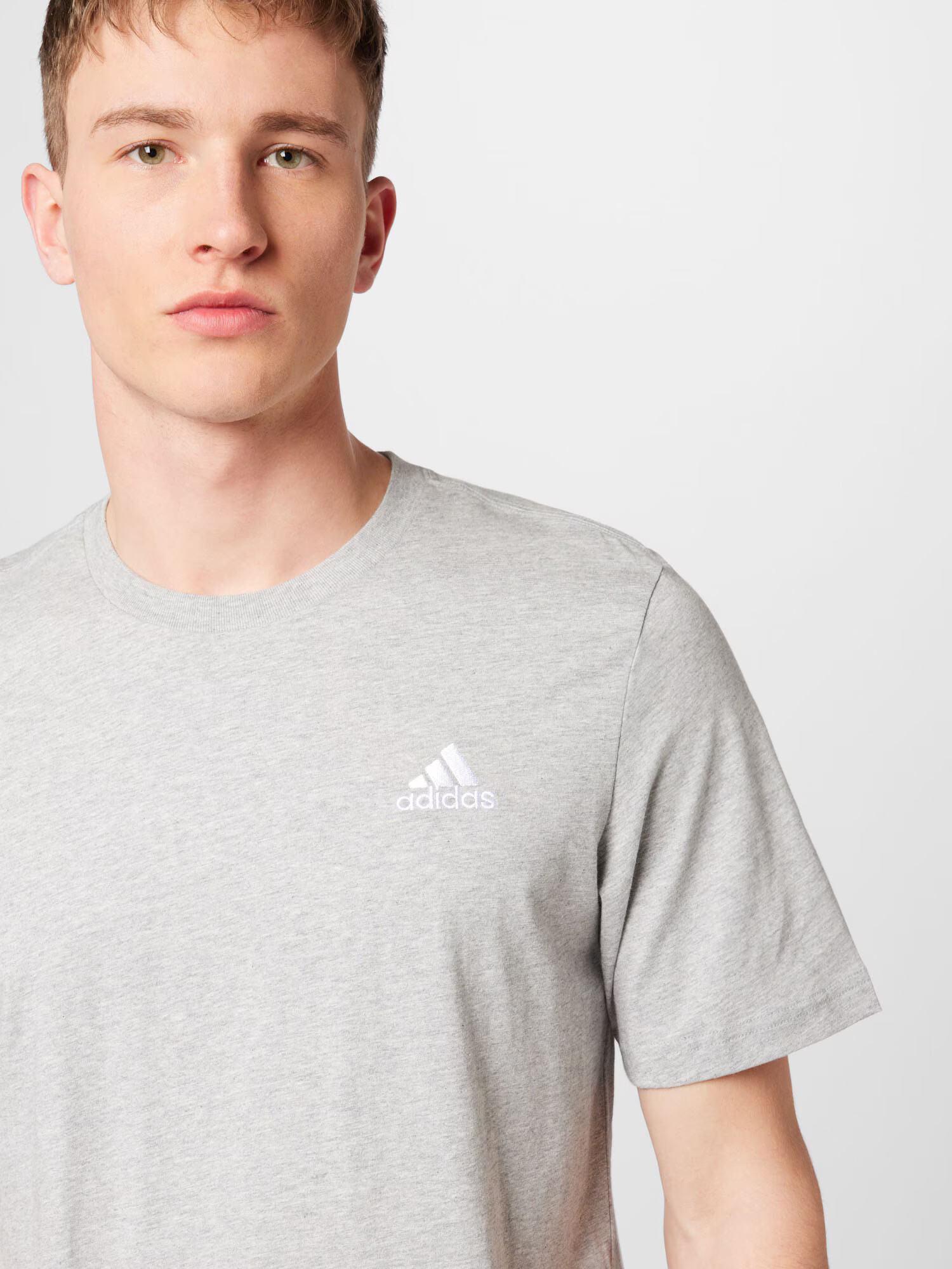 ADIDAS SPORTSWEAR Tricou funcțional 'Essentials' gri amestecat / alb - Pled.ro