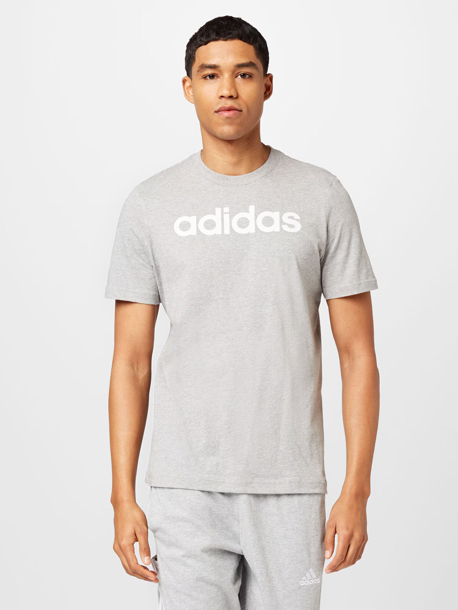 ADIDAS SPORTSWEAR Tricou funcțional 'Essentials' gri amestecat / alb - Pled.ro