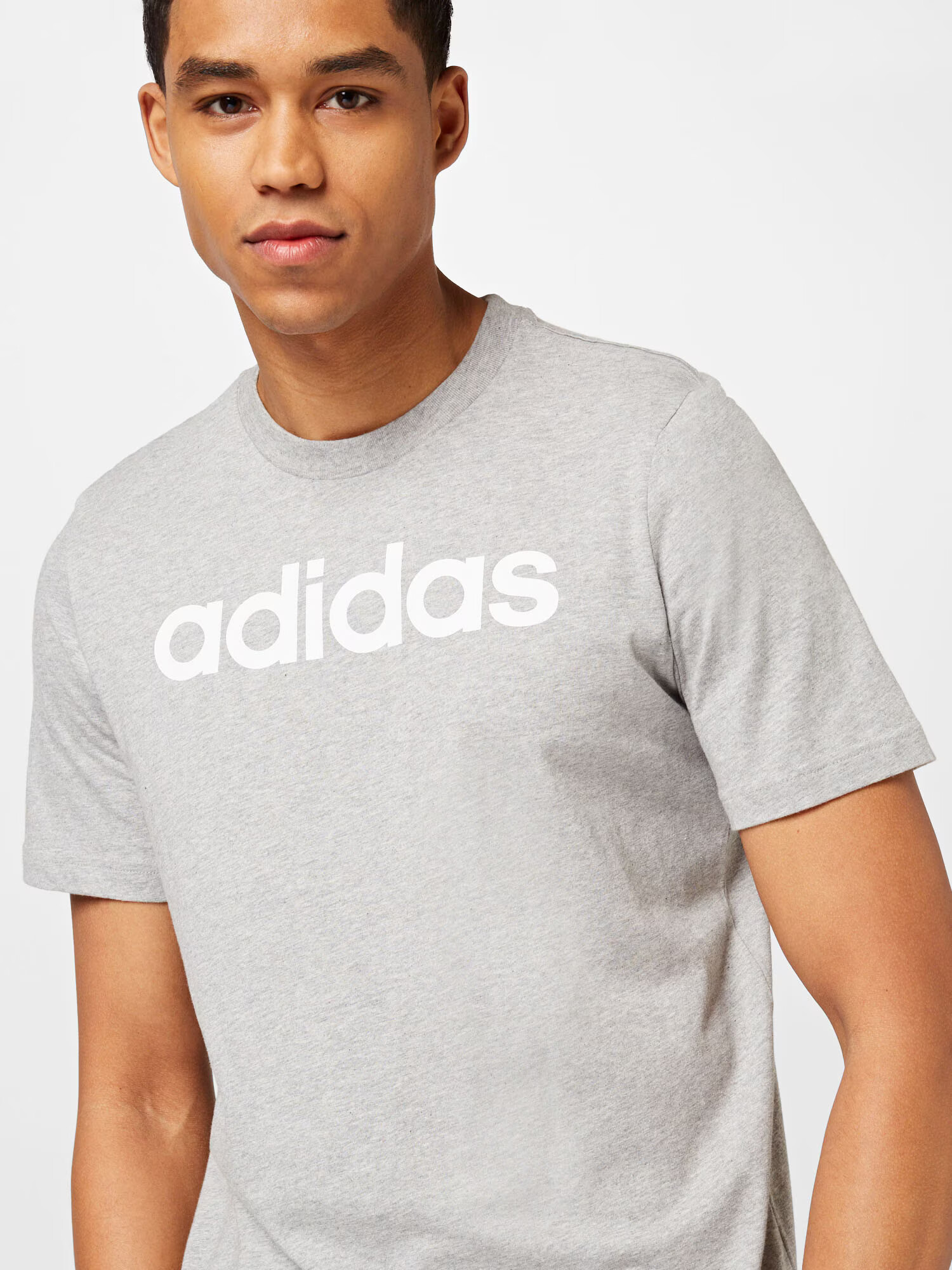 ADIDAS SPORTSWEAR Tricou funcțional 'Essentials' gri amestecat / alb - Pled.ro