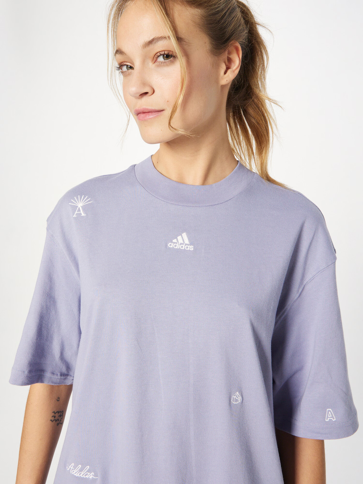 ADIDAS SPORTSWEAR Tricou funcțional gri / lila / alb - Pled.ro