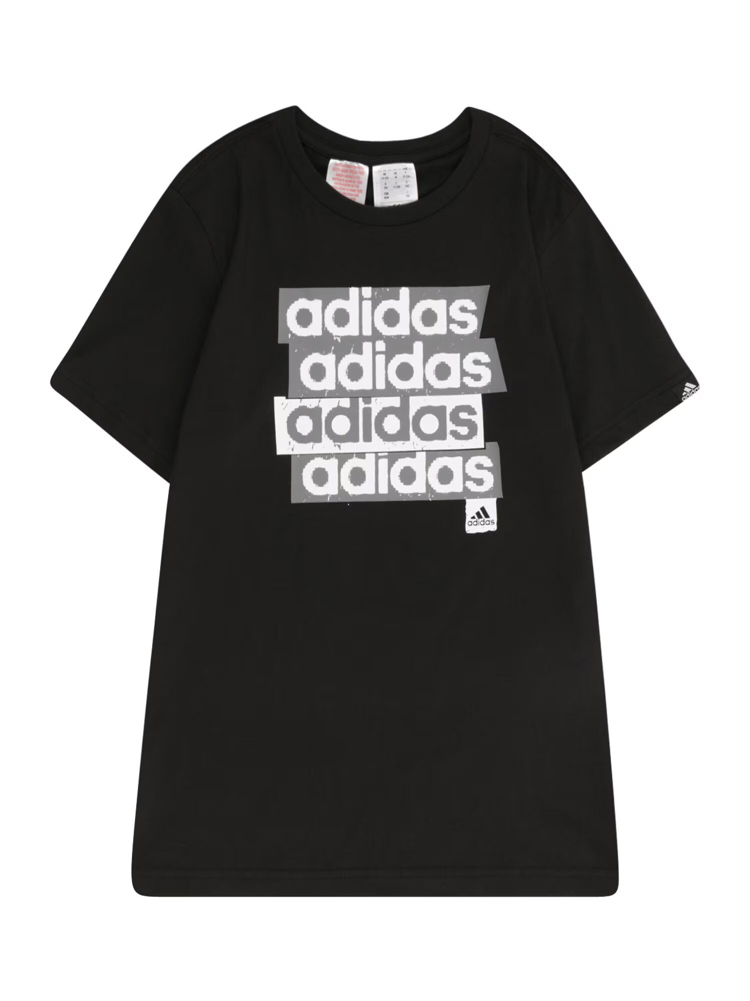 ADIDAS SPORTSWEAR Tricou funcțional 'Lin Repeat' gri / negru / alb - Pled.ro