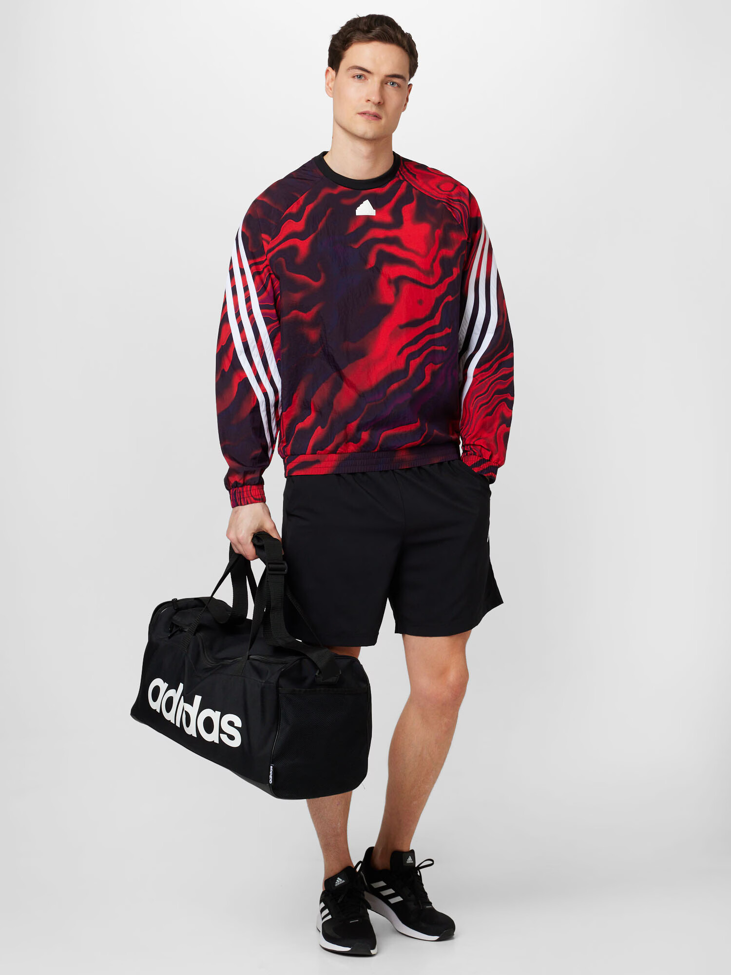 ADIDAS SPORTSWEAR Hanorac sport 'Future Icons Graphic' indigo / roșu / alb - Pled.ro