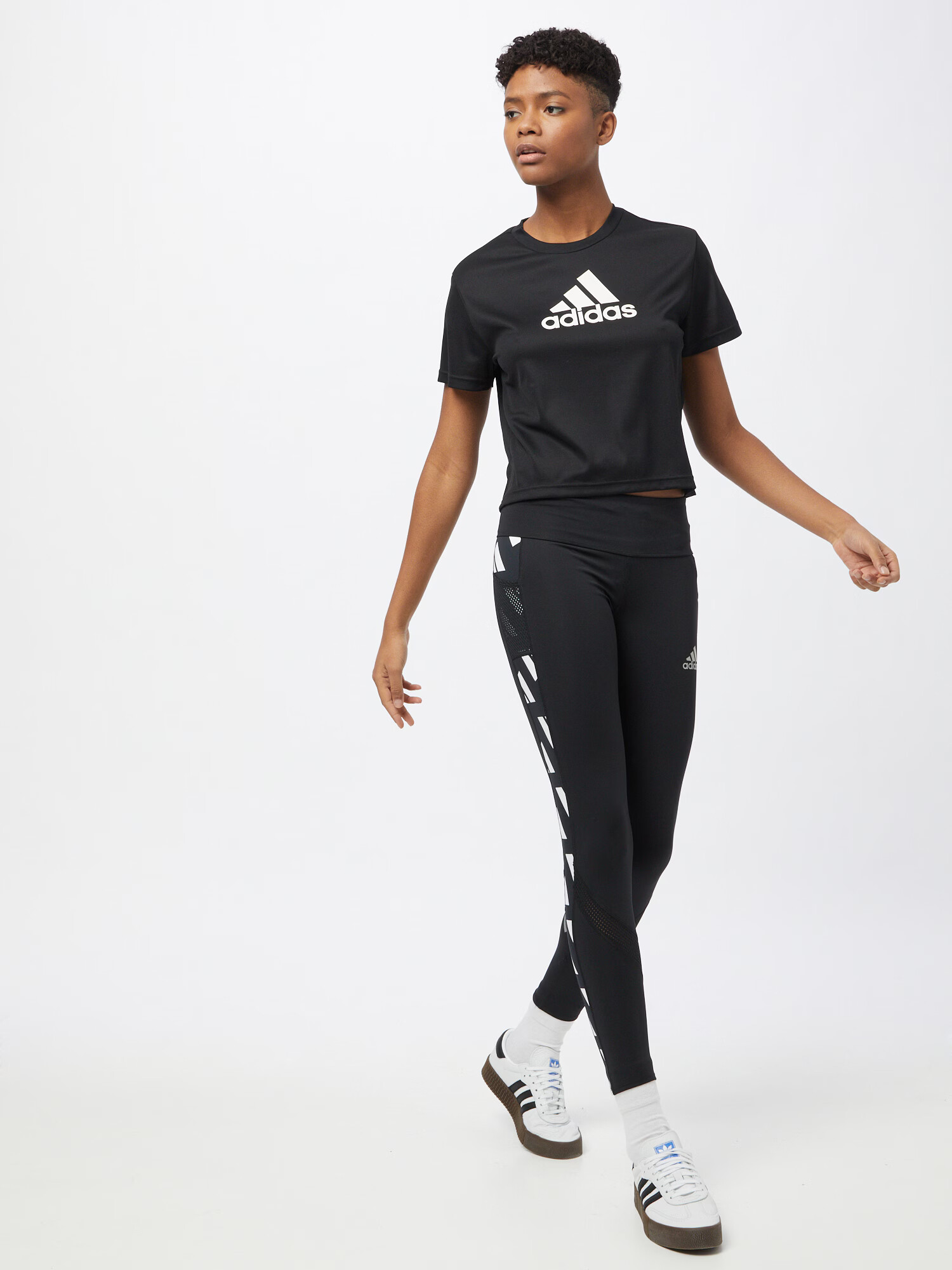 ADIDAS SPORTSWEAR Tricou funcțional negru / alb - Pled.ro