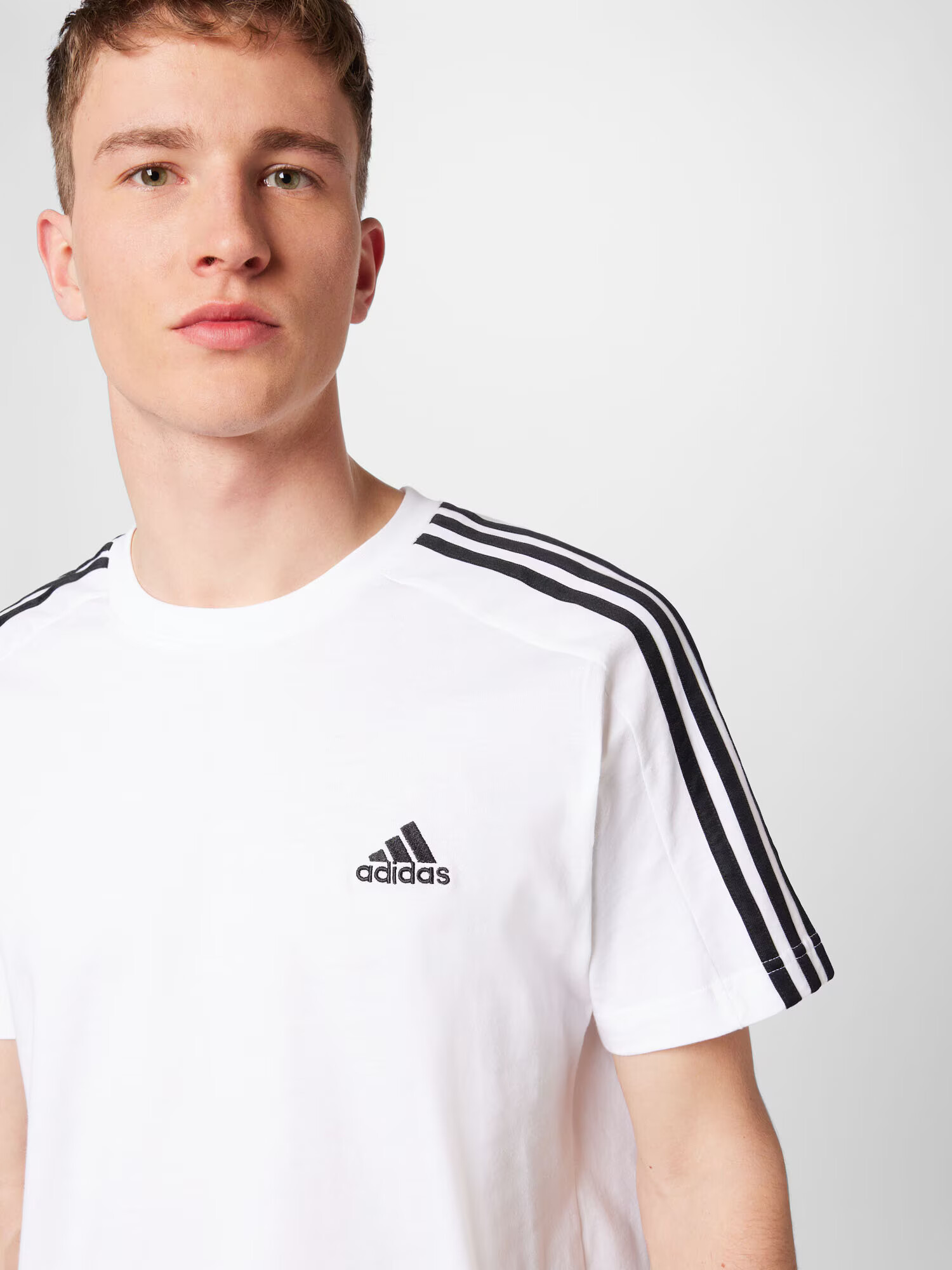 ADIDAS SPORTSWEAR Tricou funcțional 'Essentials 3-Stripes' negru / alb - Pled.ro