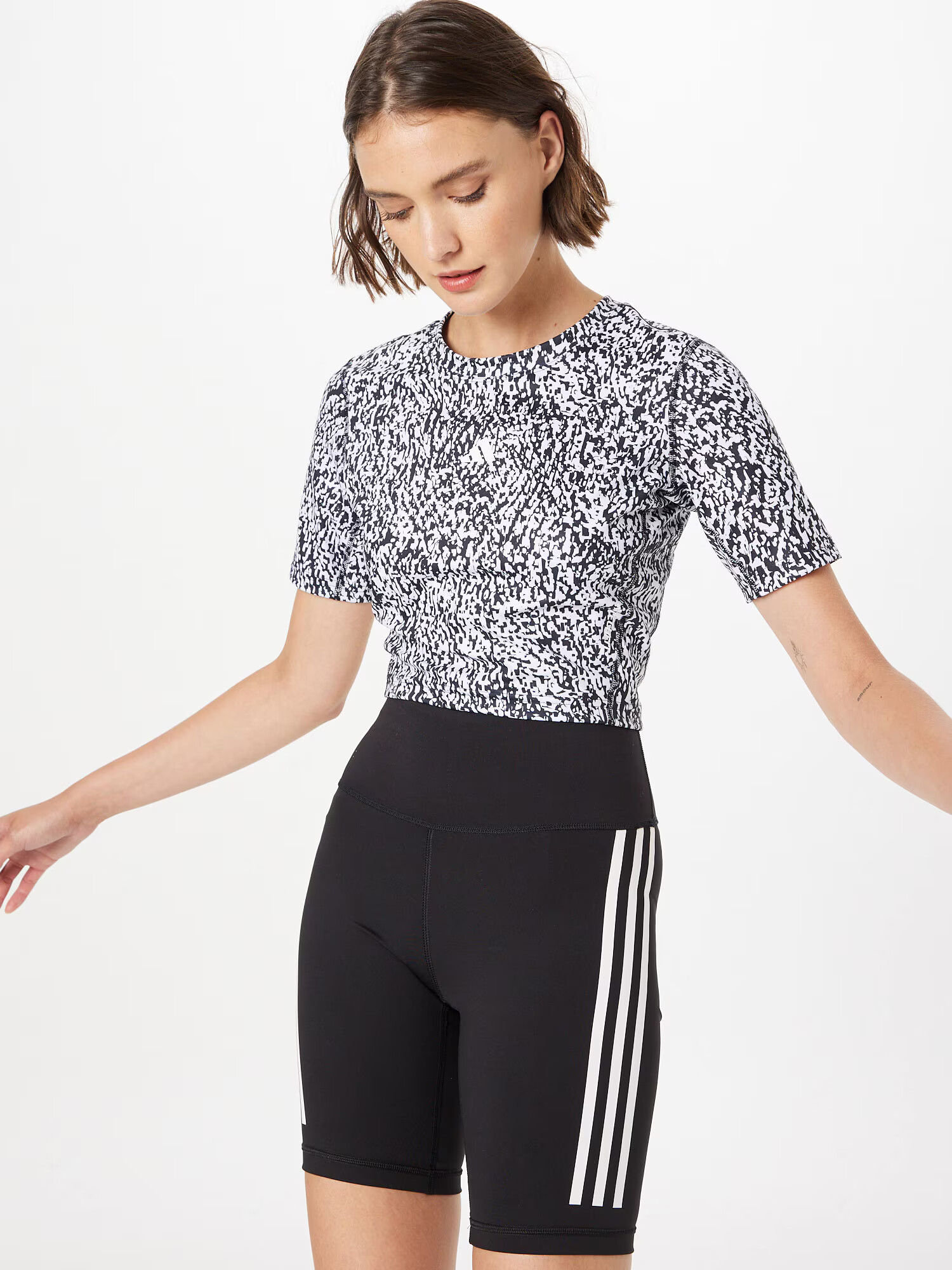 ADIDAS SPORTSWEAR Tricou funcțional negru / alb - Pled.ro