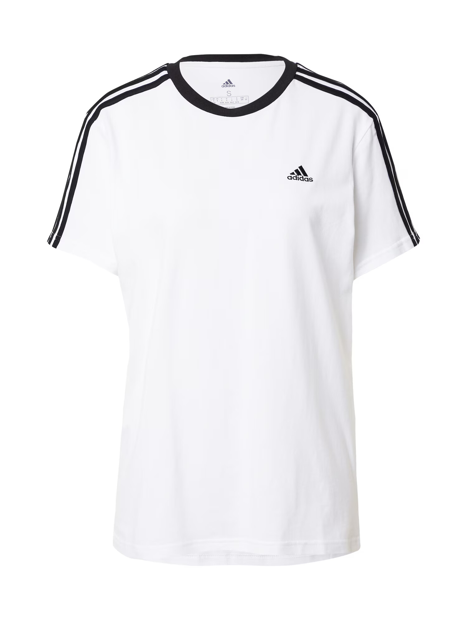 ADIDAS SPORTSWEAR Tricou 'Essentials 3-Stripes' negru / alb - Pled.ro