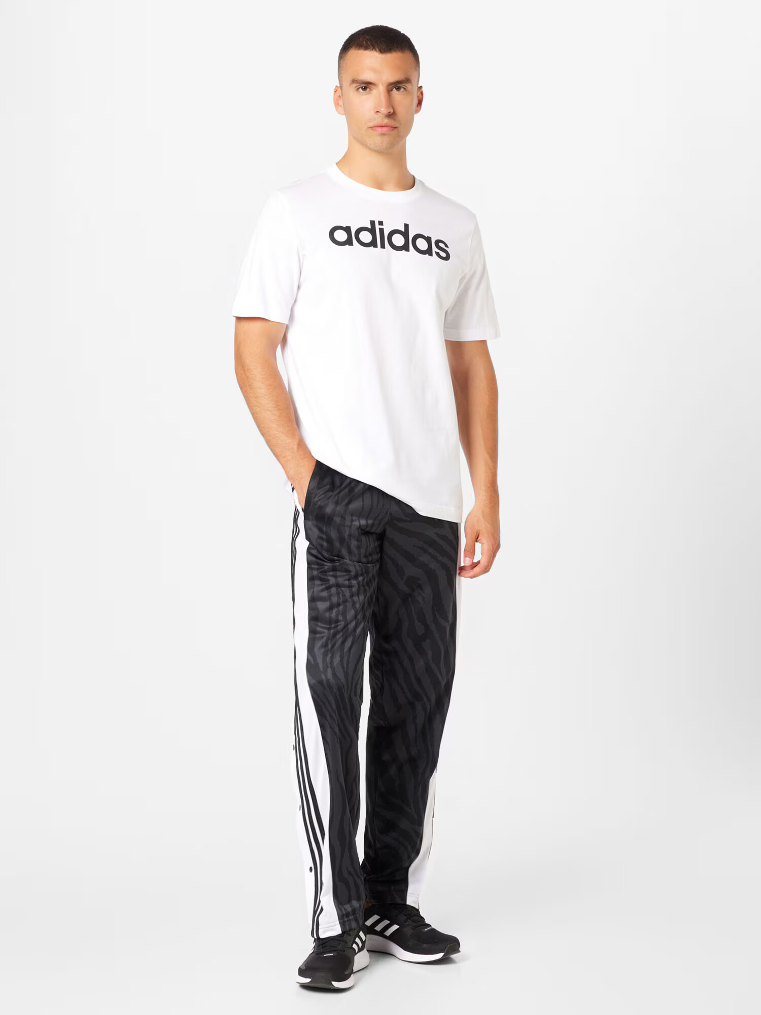 ADIDAS SPORTSWEAR Tricou funcțional 'Essentials' negru / alb - Pled.ro