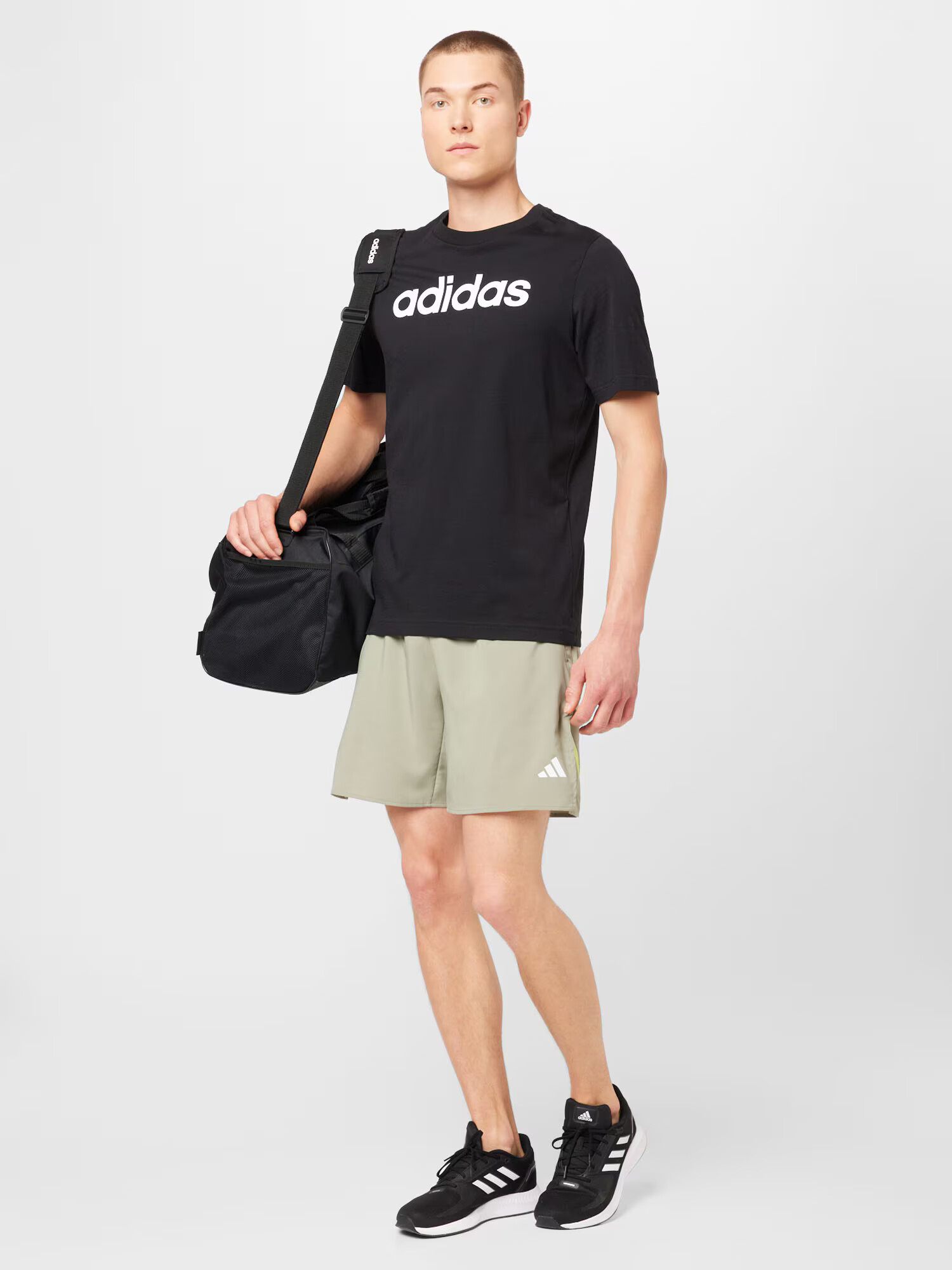 ADIDAS SPORTSWEAR Tricou funcțional 'Essentials' negru / alb - Pled.ro