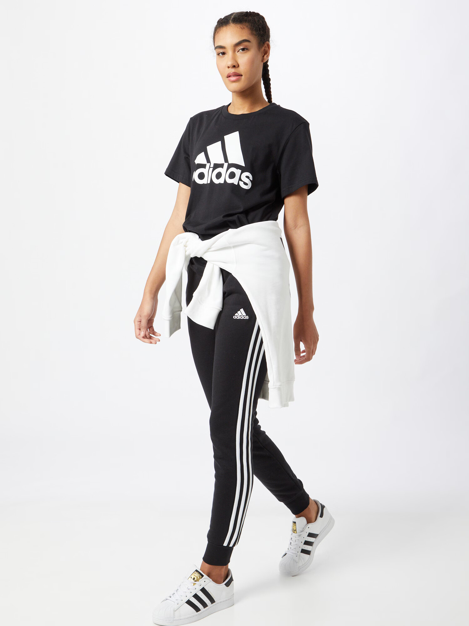 ADIDAS SPORTSWEAR Tricou funcțional negru / alb - Pled.ro