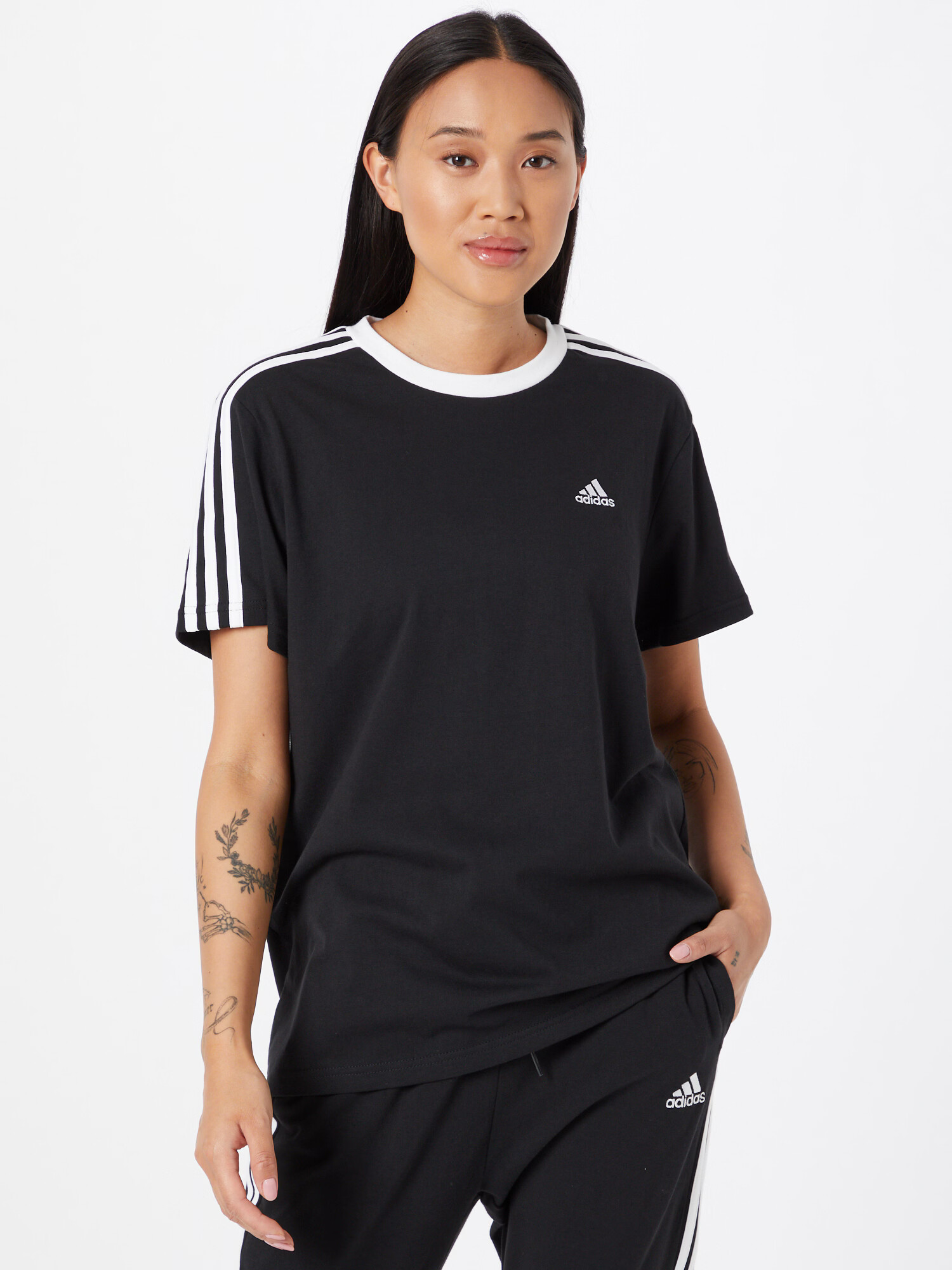 ADIDAS SPORTSWEAR Tricou funcțional negru / alb - Pled.ro