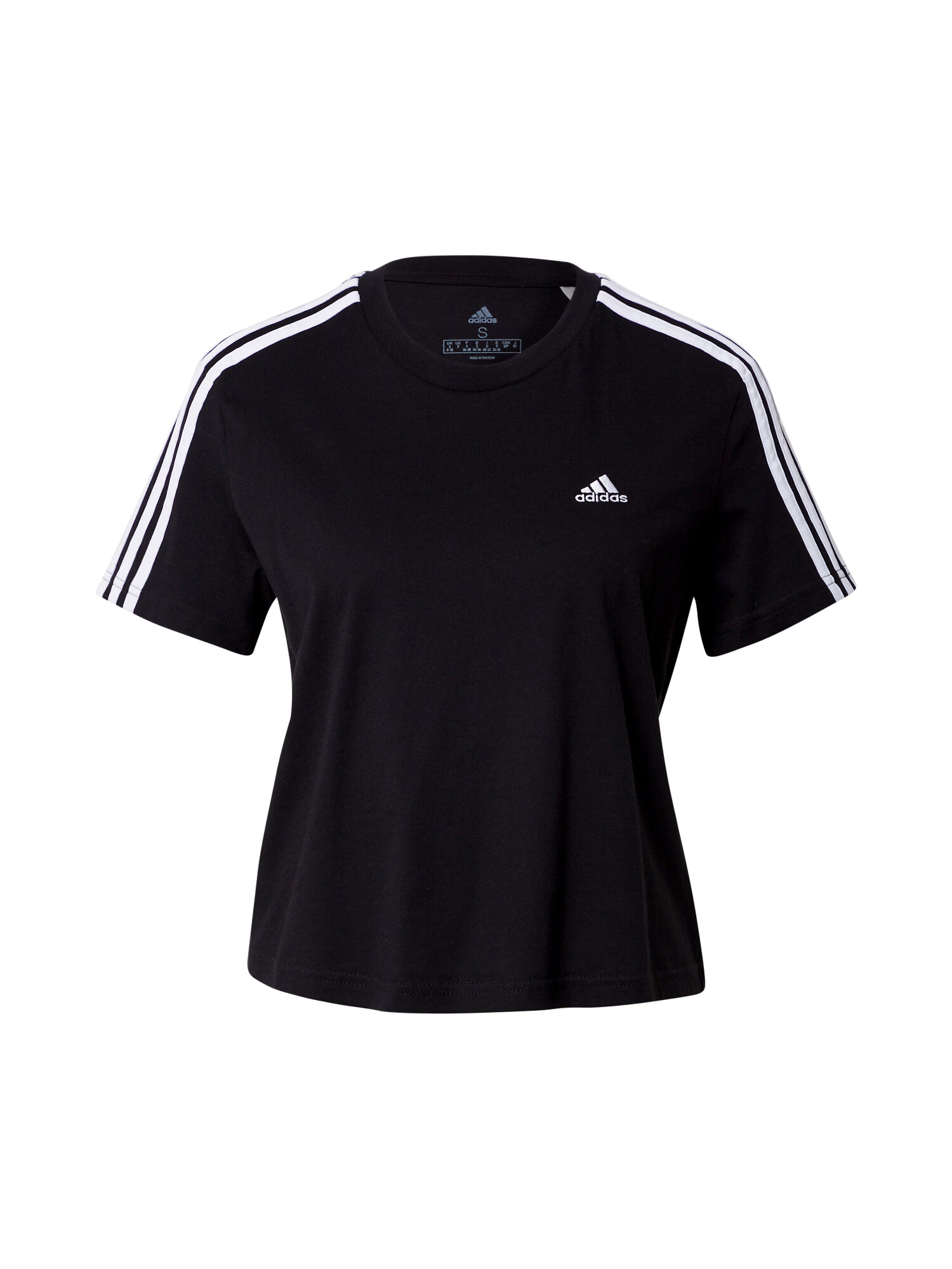 ADIDAS SPORTSWEAR Tricou funcțional 'Essentials Loose 3-Stripes ' negru / alb - Pled.ro