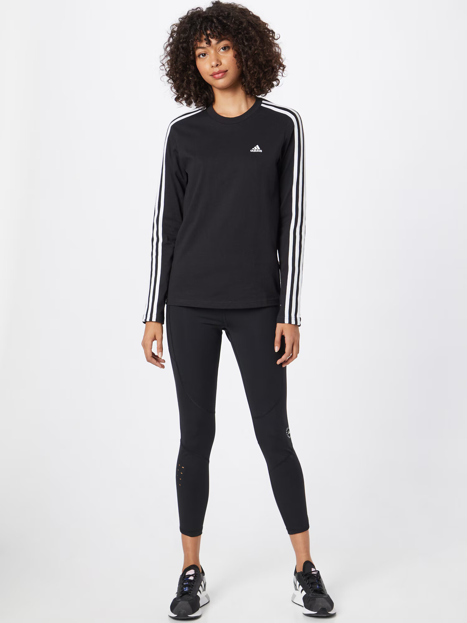 ADIDAS SPORTSWEAR Tricou funcțional 'Essentials 3-Stripes' negru / alb - Pled.ro