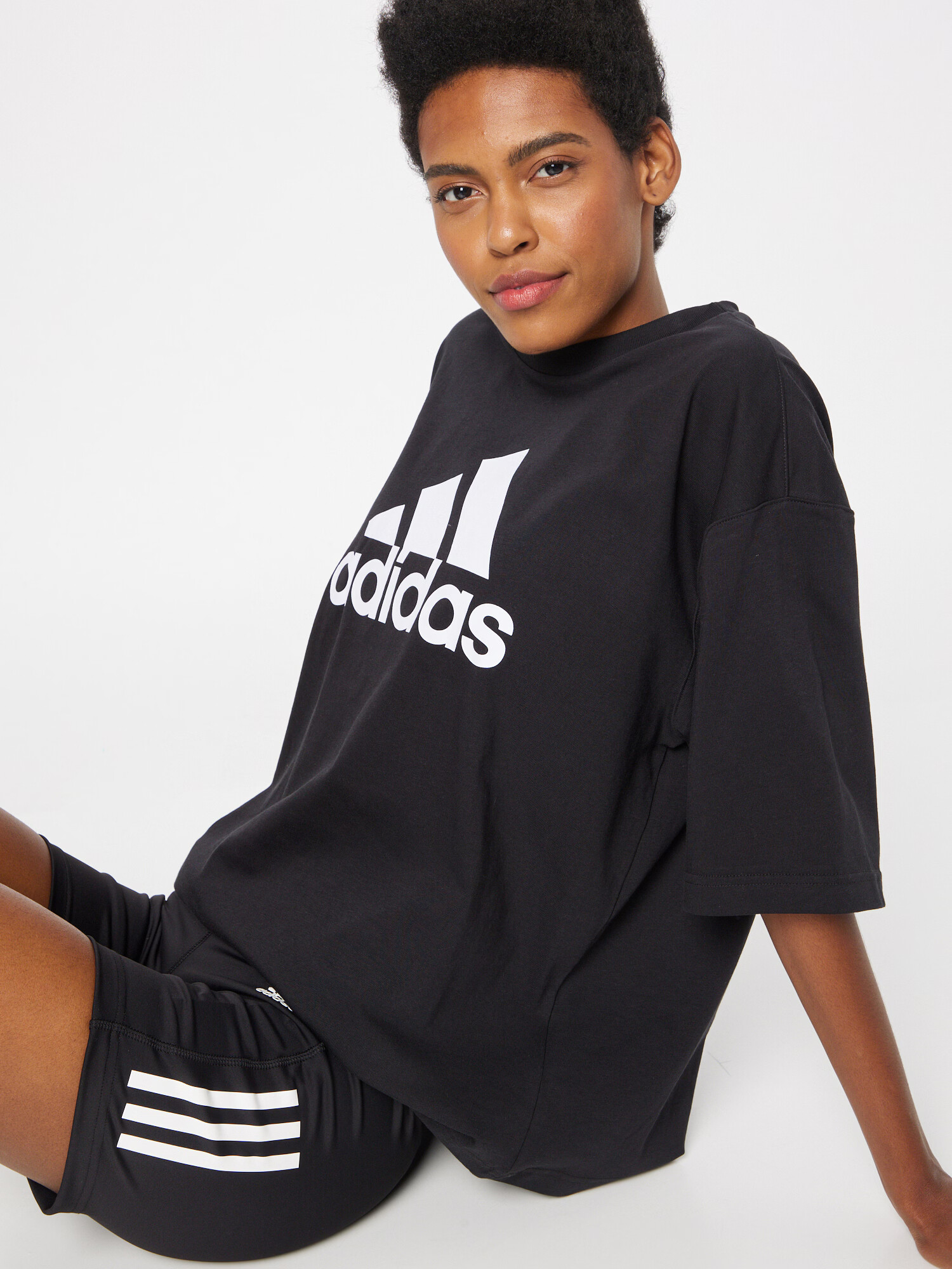 ADIDAS SPORTSWEAR Tricou funcțional 'Future Icons Badge Of Sport' negru / alb - Pled.ro