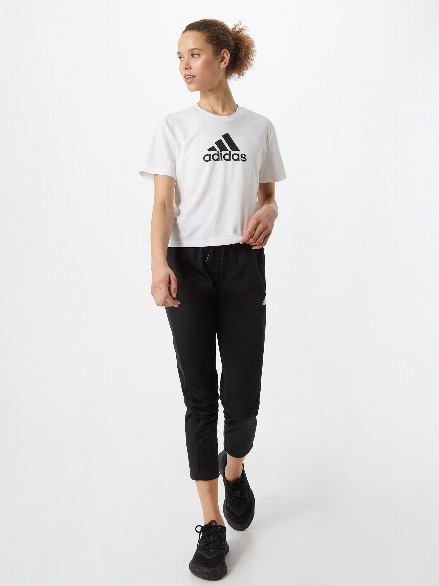 ADIDAS SPORTSWEAR Tricou funcțional negru / alb - Pled.ro