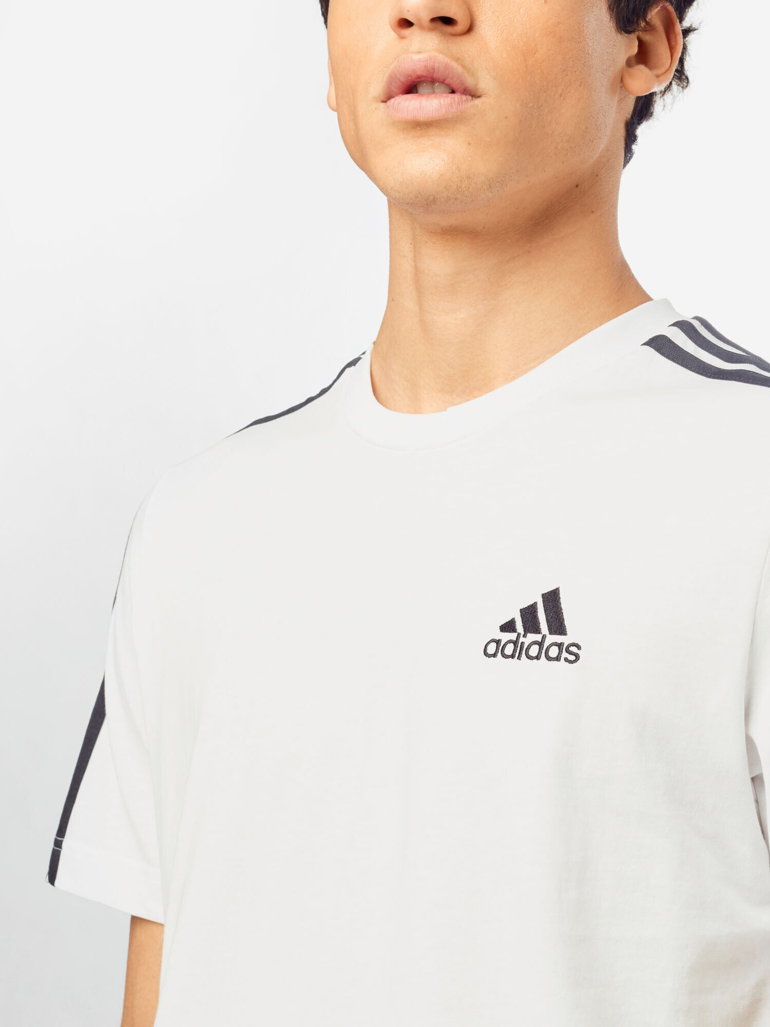 ADIDAS SPORTSWEAR Tricou funcțional 'Essentials 3-Stripes' negru / alb - Pled.ro