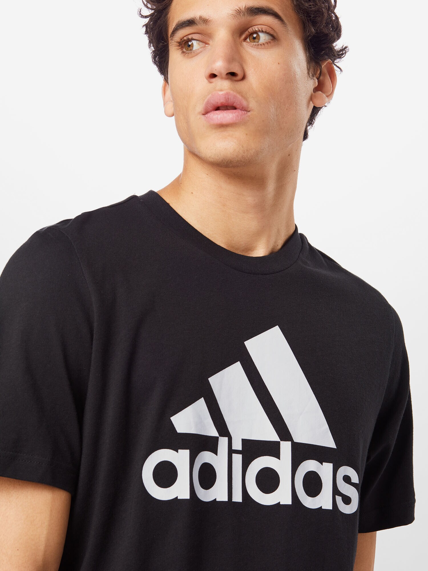 ADIDAS SPORTSWEAR Tricou funcțional 'Essentials Big Logo' negru / alb - Pled.ro