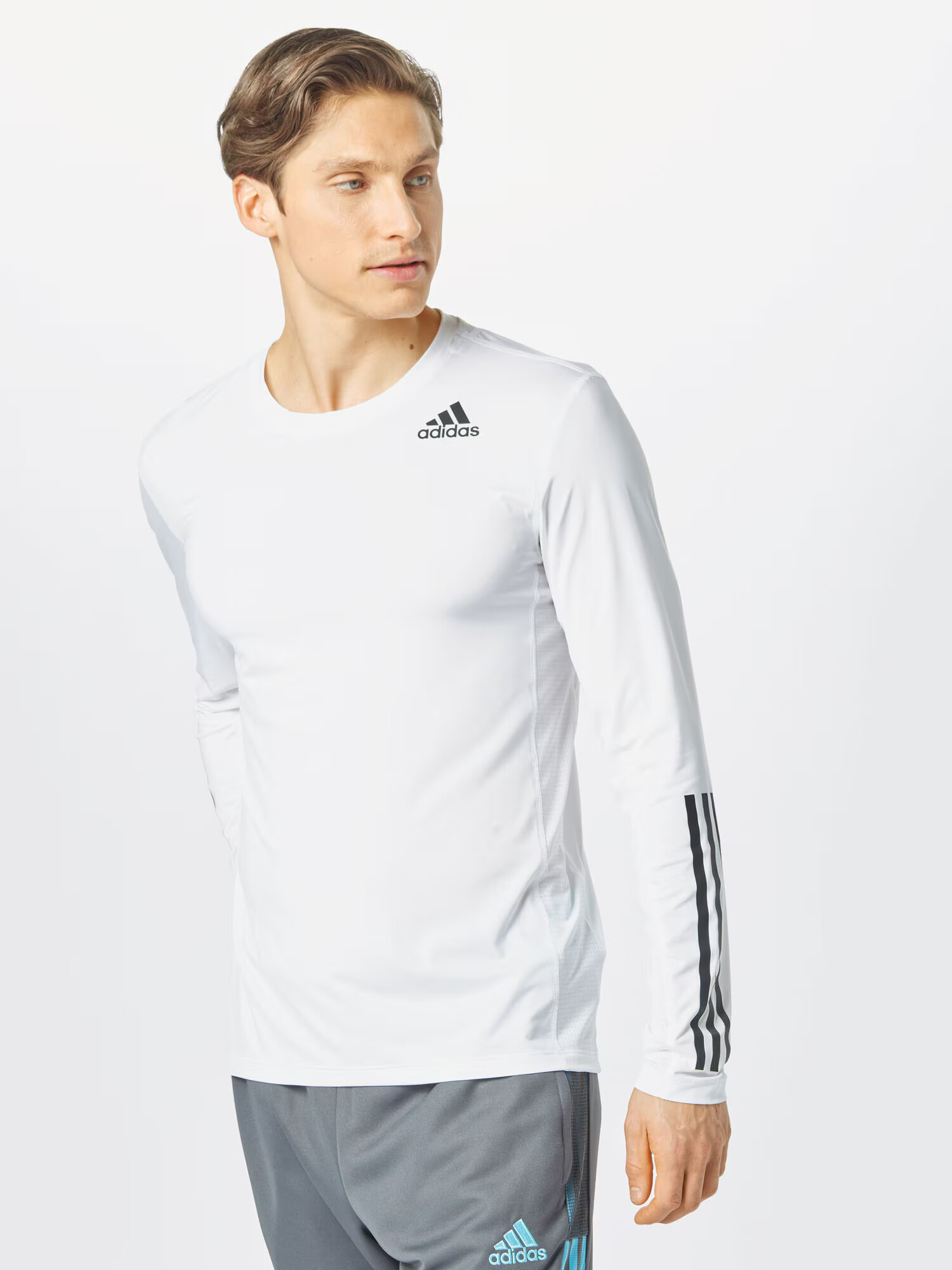 ADIDAS SPORTSWEAR Tricou funcțional 'TF LS FT 3S' alb - Pled.ro