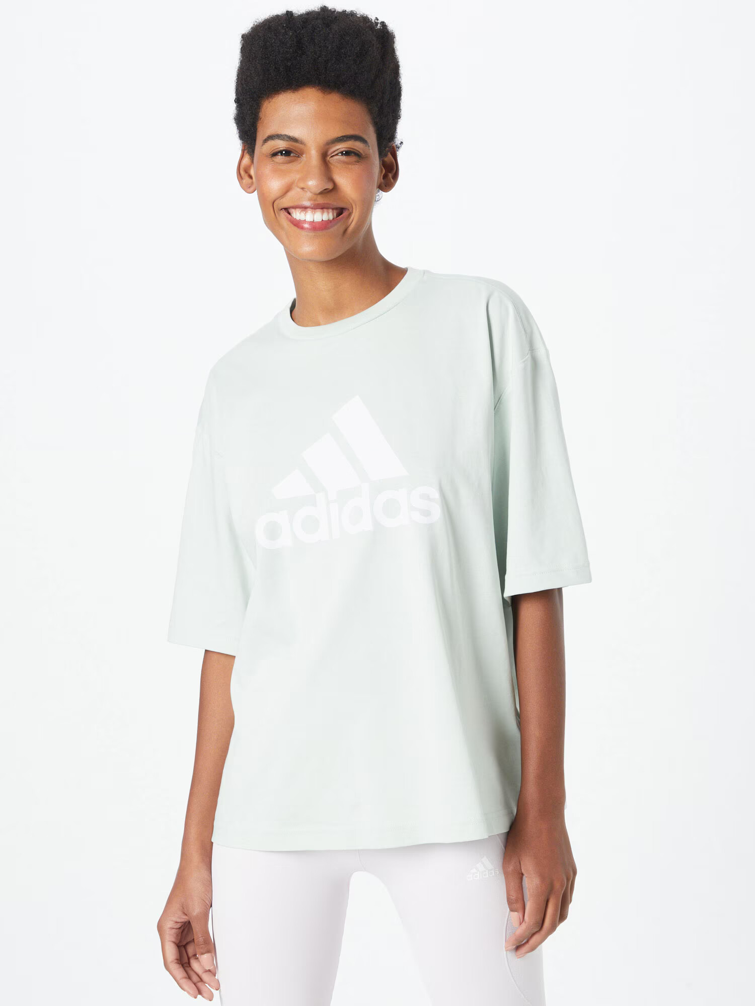 ADIDAS SPORTSWEAR Tricou funcțional verde pastel / alb - Pled.ro