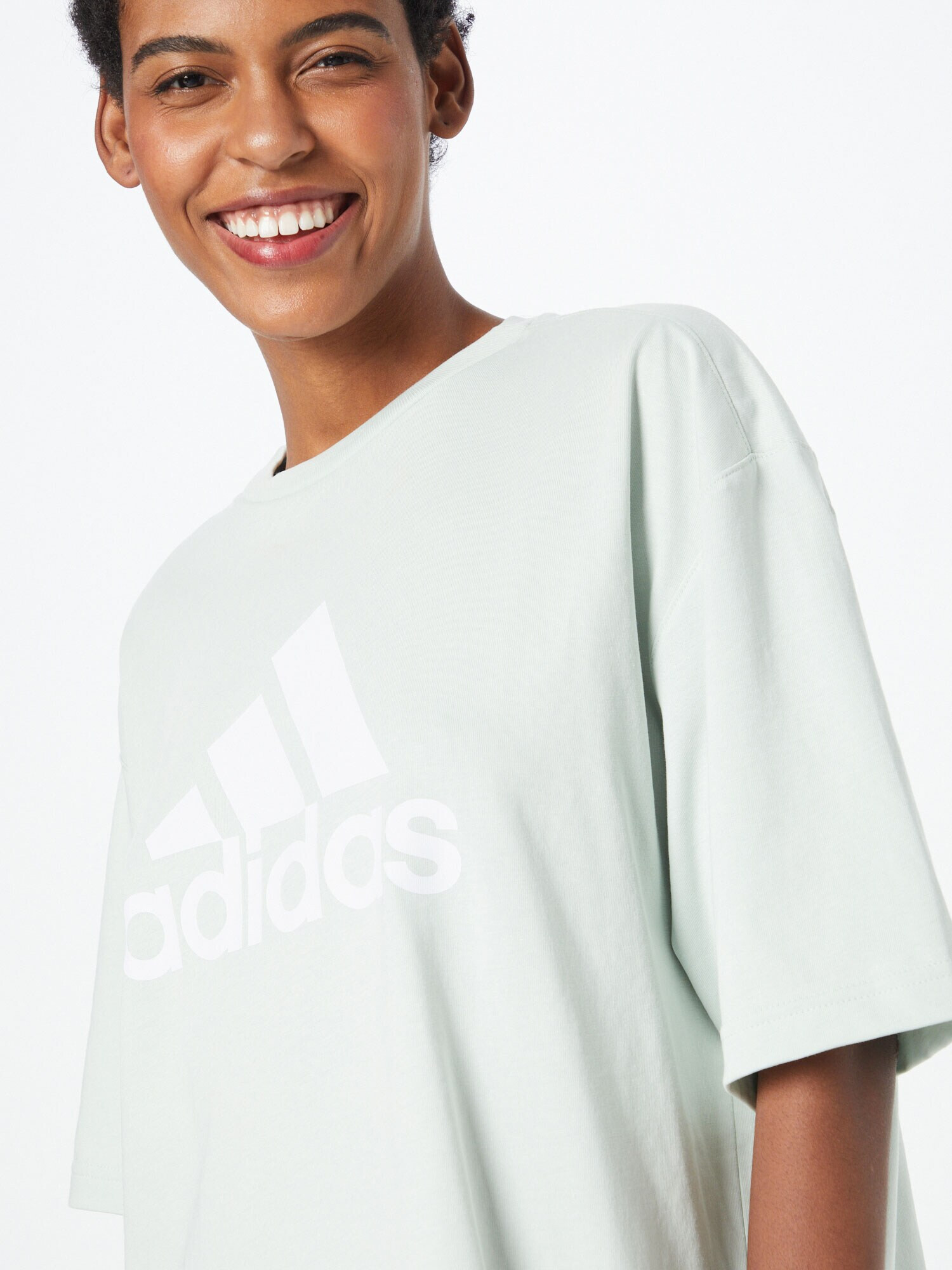 ADIDAS SPORTSWEAR Tricou funcțional verde pastel / alb - Pled.ro