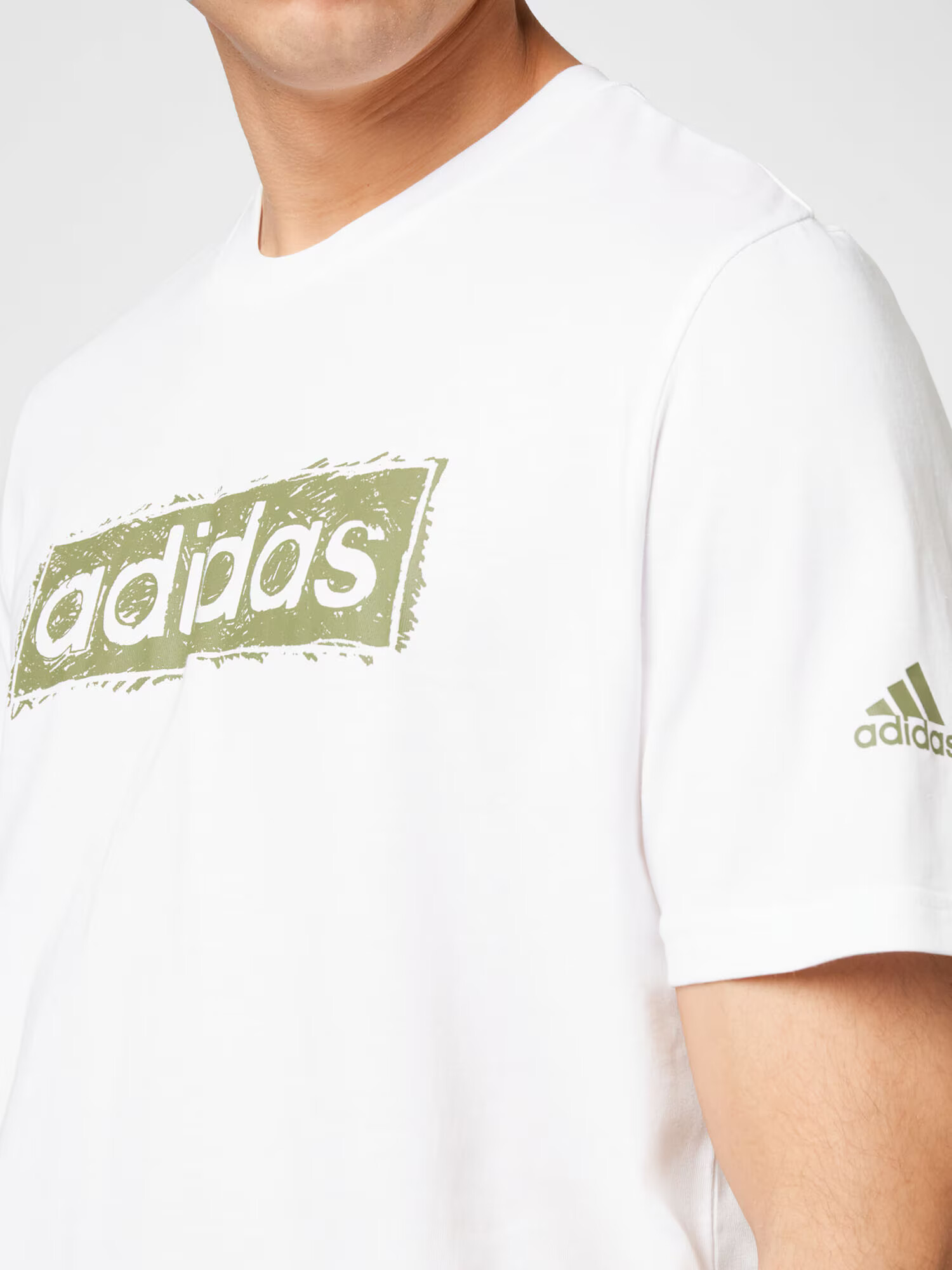 ADIDAS SPORTSWEAR Tricou funcțional verde stuf / alb - Pled.ro