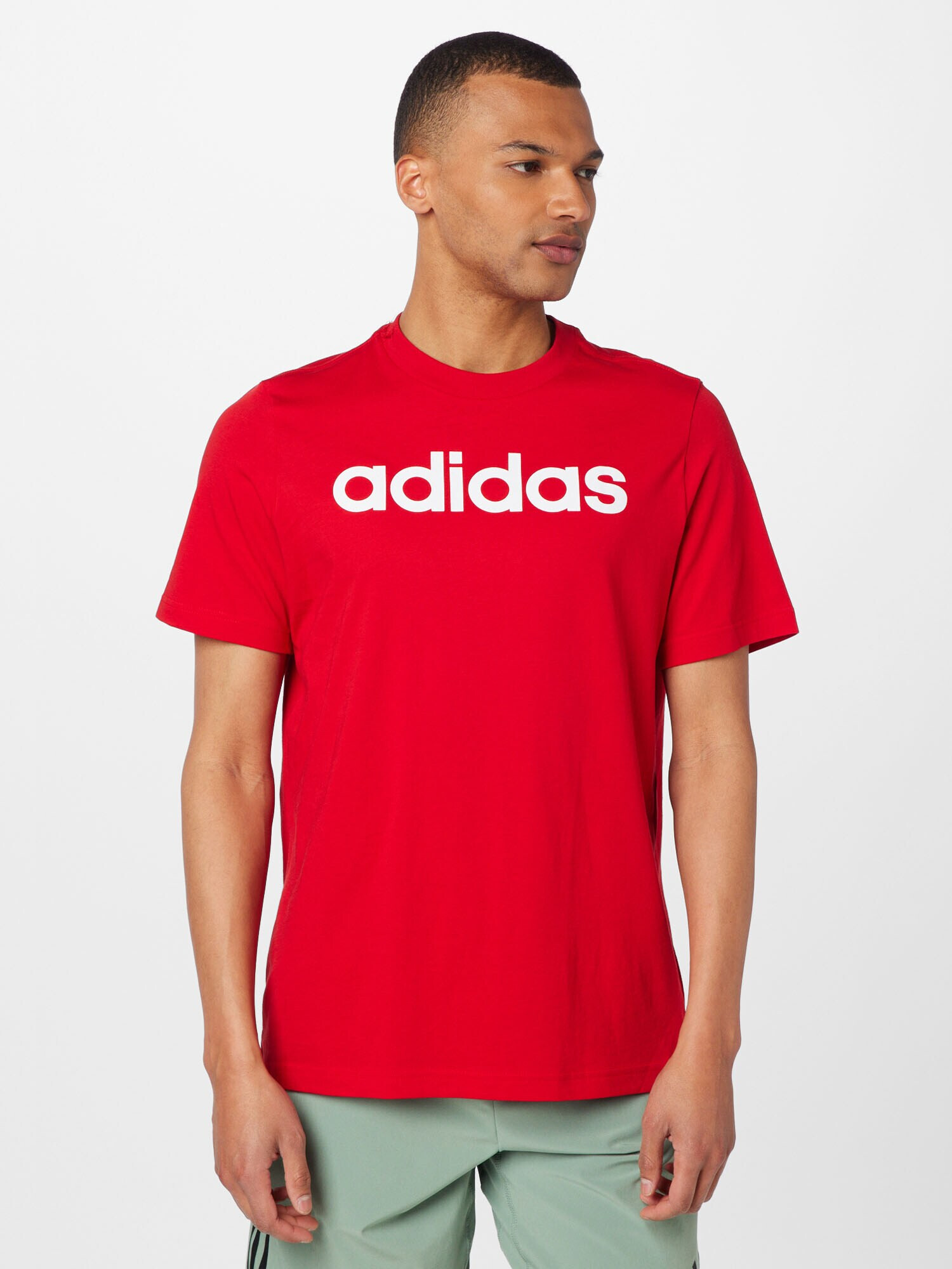 ADIDAS SPORTSWEAR Tricou funcțional 'Essentials' roșu / alb - Pled.ro