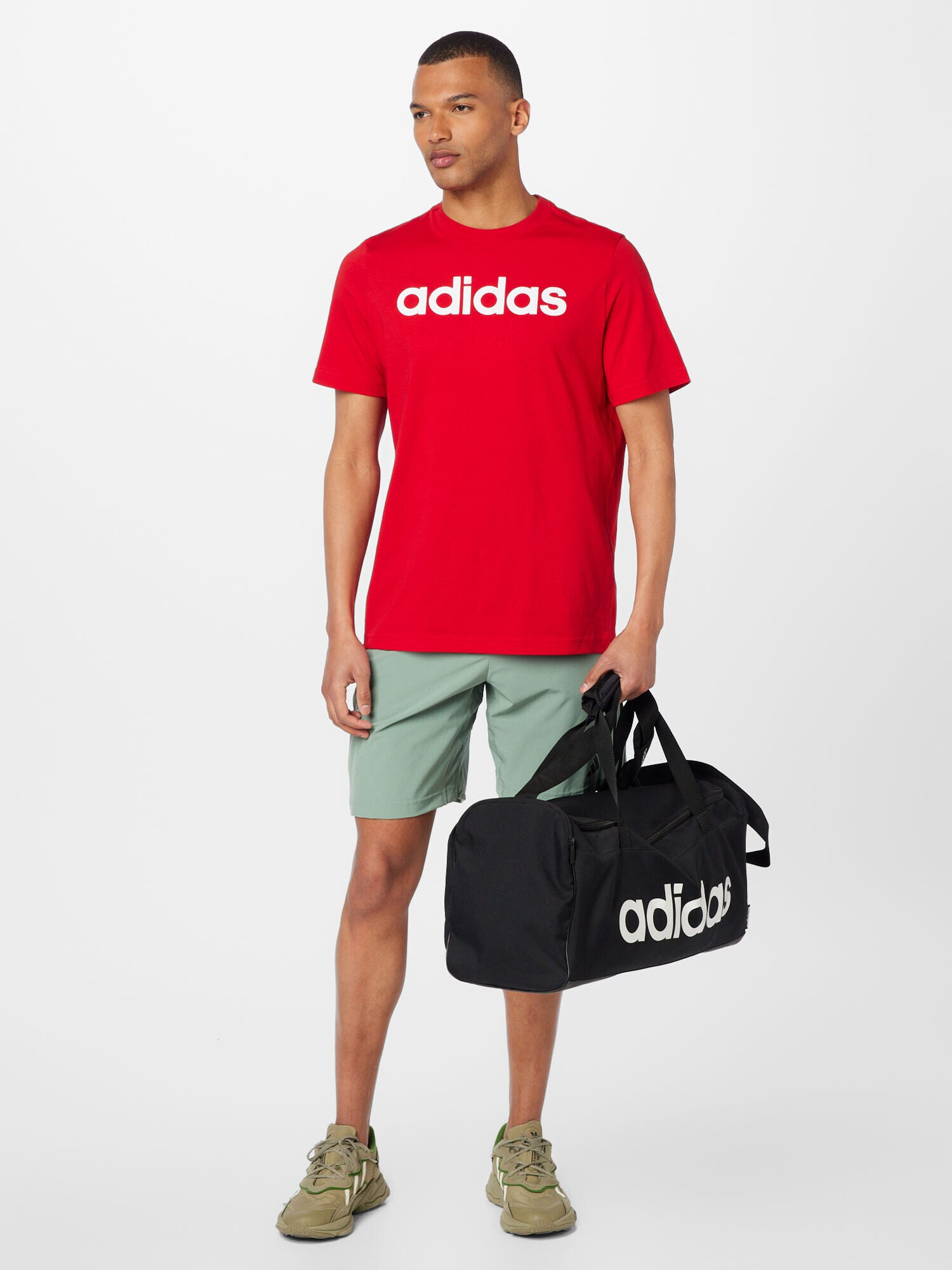 ADIDAS SPORTSWEAR Tricou funcțional 'Essentials' roșu / alb - Pled.ro