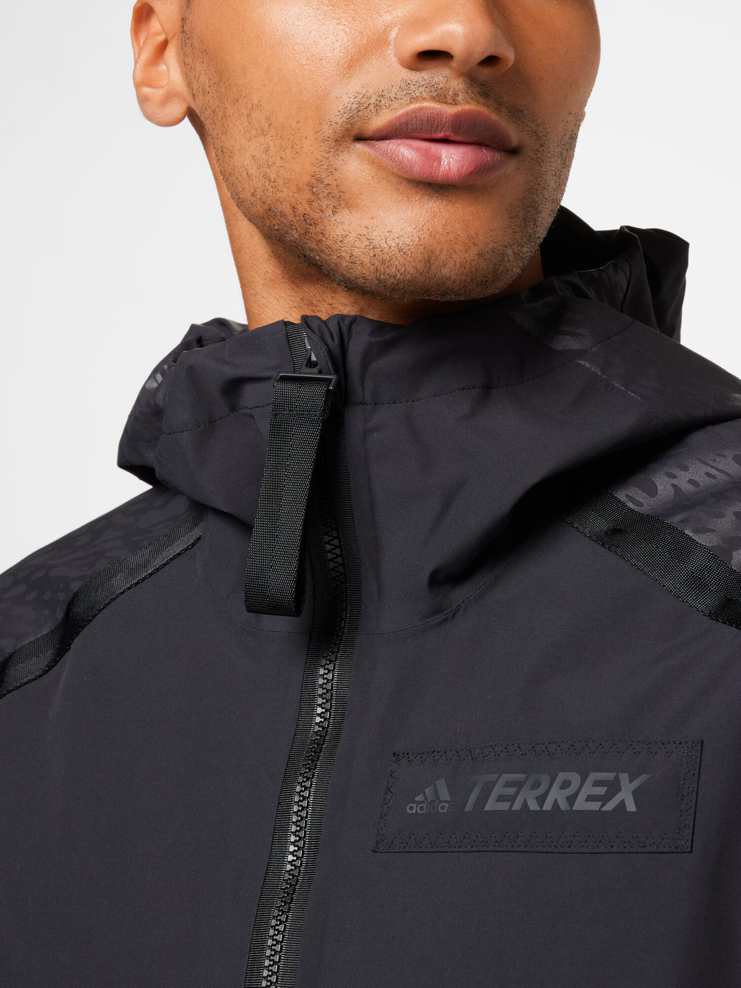 ADIDAS TERREX Geacă outdoor 'Utilitas Rain' bej / negru - Pled.ro