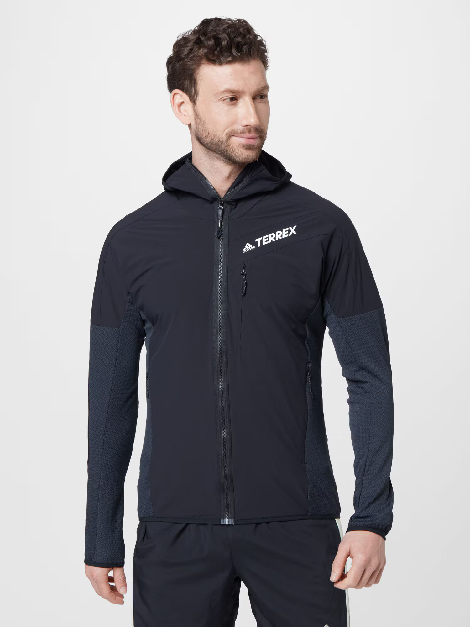 ADIDAS TERREX Jachetă fleece funcțională 'Techrock Flooce Wind ' gri / negru / alb - Pled.ro