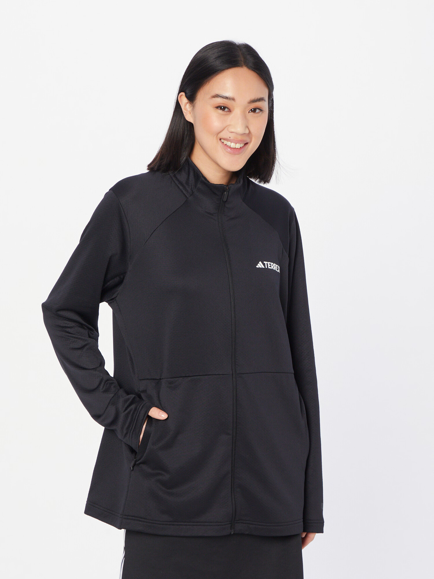 ADIDAS TERREX Jachetă fleece funcțională negru / alb - Pled.ro