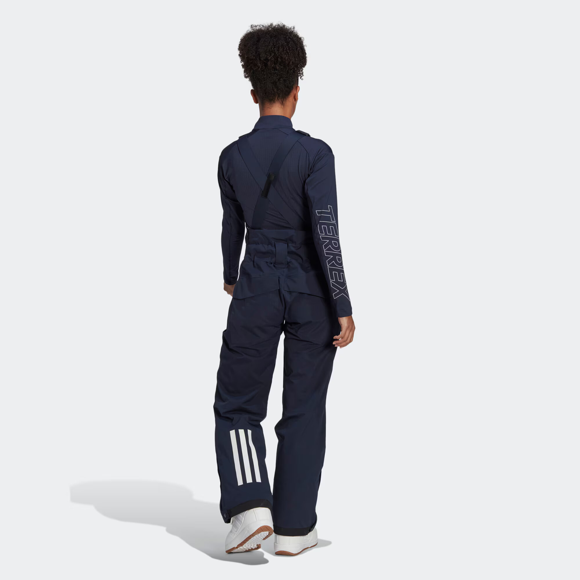 ADIDAS TERREX Pantaloni outdoor 'Resort Two-Layer Insulated Bib' albastru închis / alb - Pled.ro