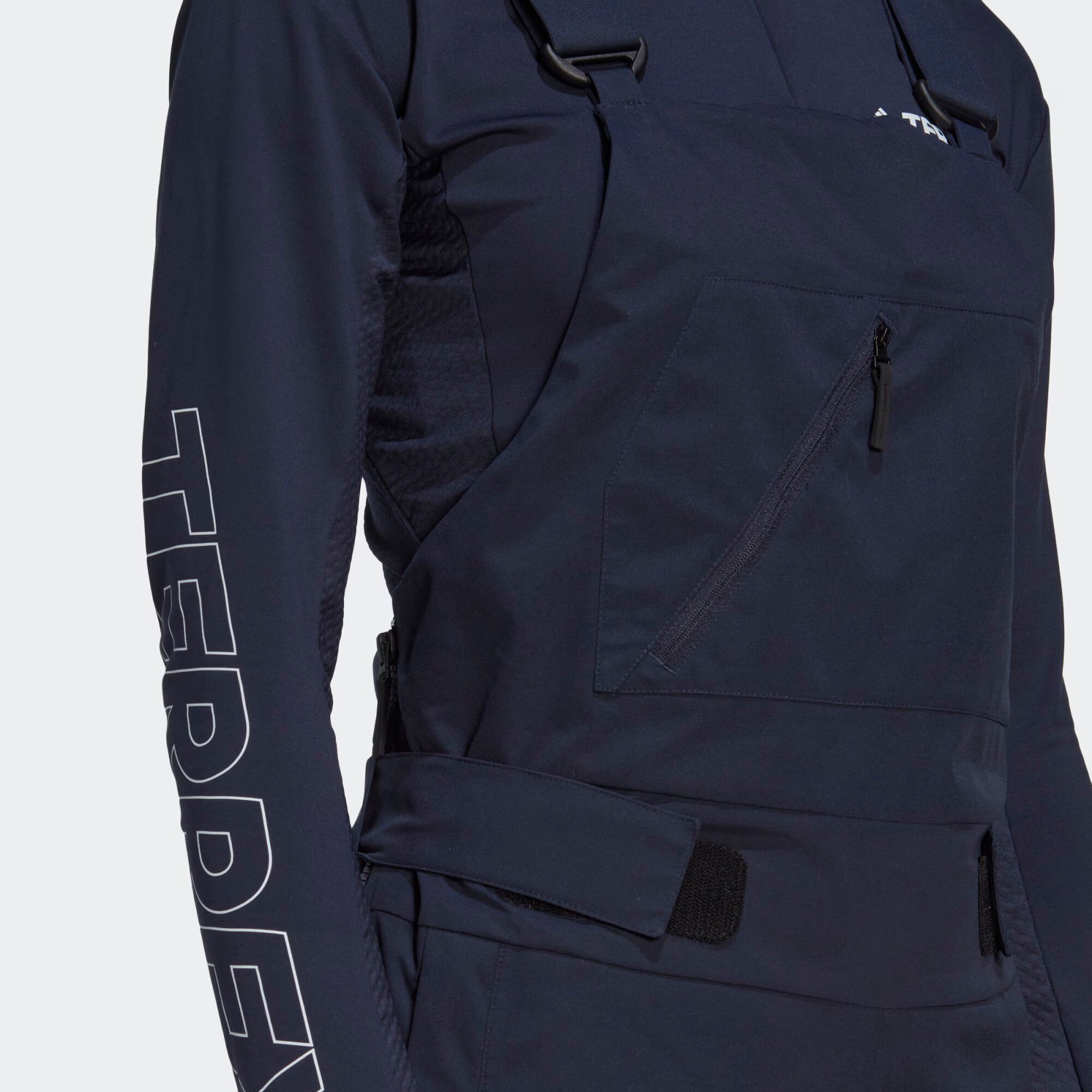 ADIDAS TERREX Pantaloni outdoor 'Resort Two-Layer Insulated Bib' albastru închis / alb - Pled.ro