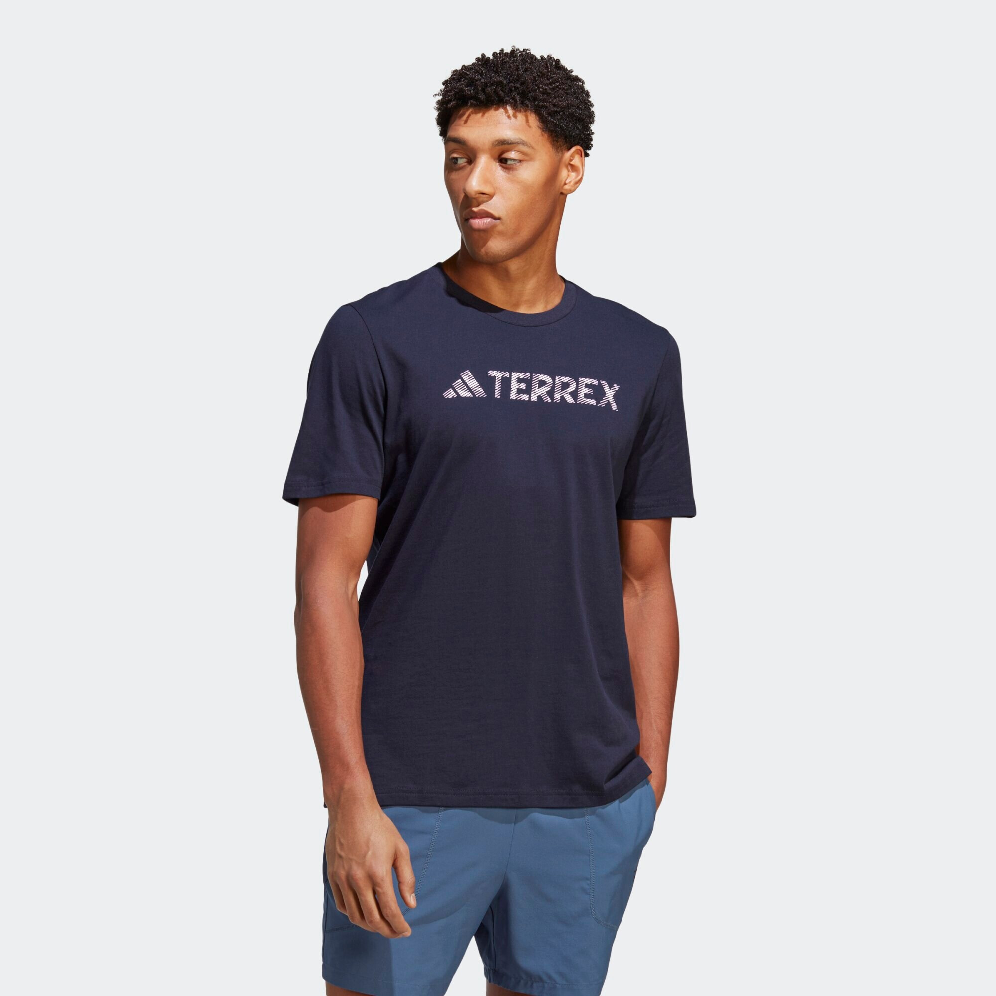 ADIDAS TERREX Tricou funcțional 'Classic' albastru închis / alb - Pled.ro