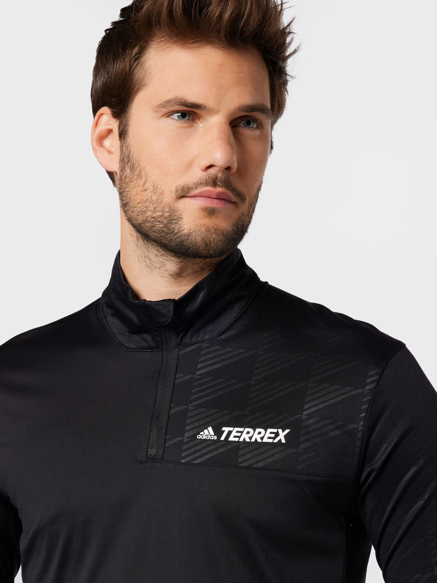 ADIDAS TERREX Tricou funcțional gri / negru / alb - Pled.ro