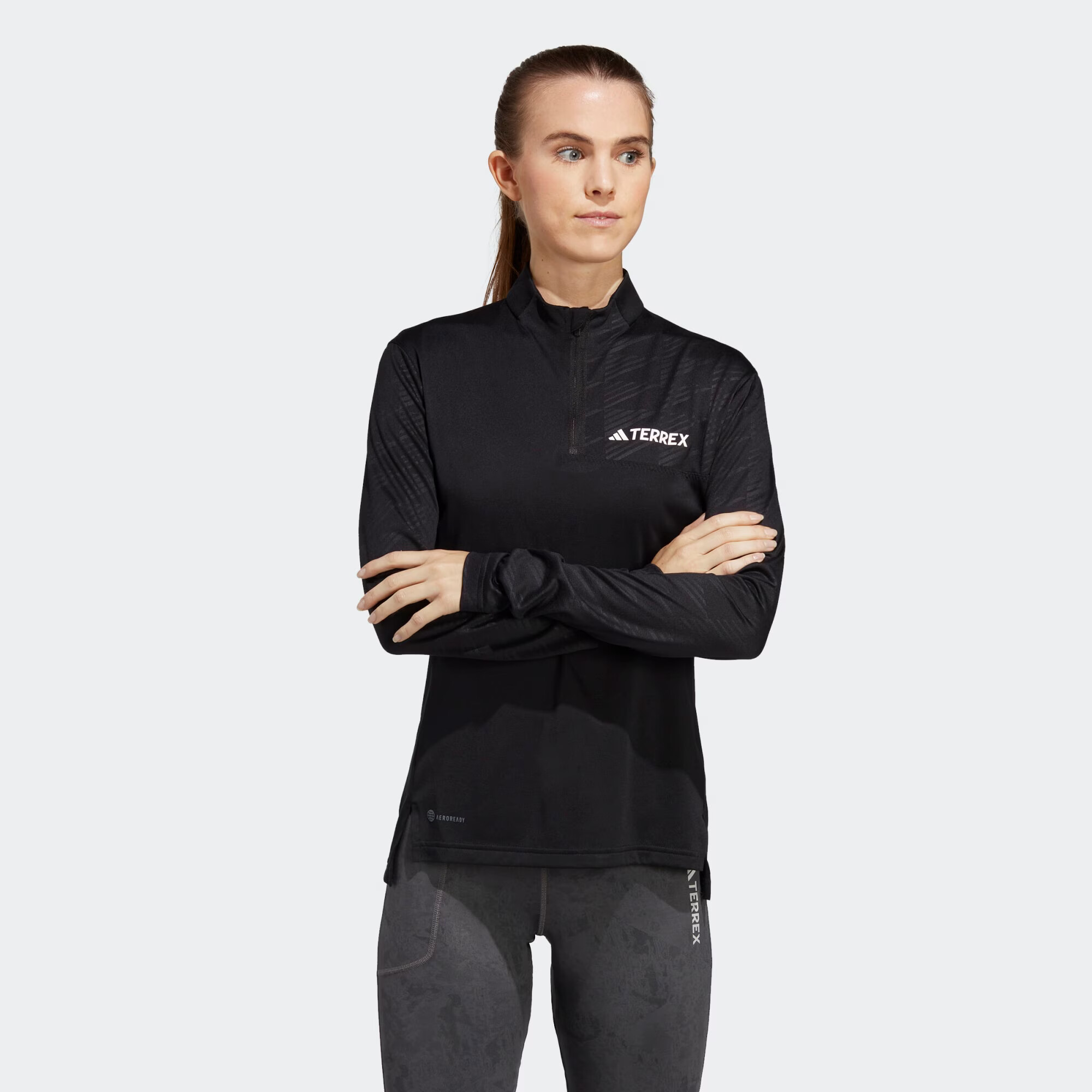 ADIDAS TERREX Tricou funcțional negru / alb - Pled.ro