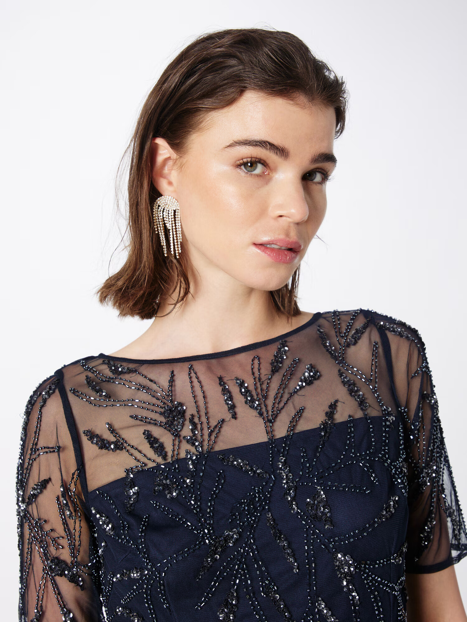 Adrianna Papell Rochie de cocktail albastru noapte - Pled.ro