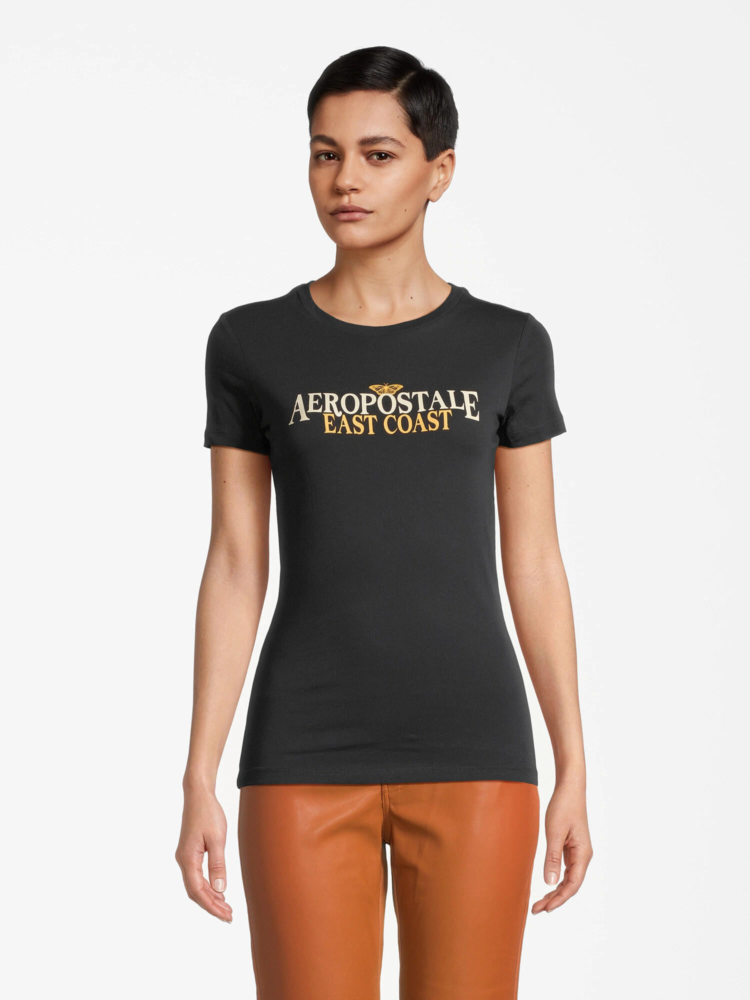 AÉROPOSTALE Tricou crem / galben / negru - Pled.ro