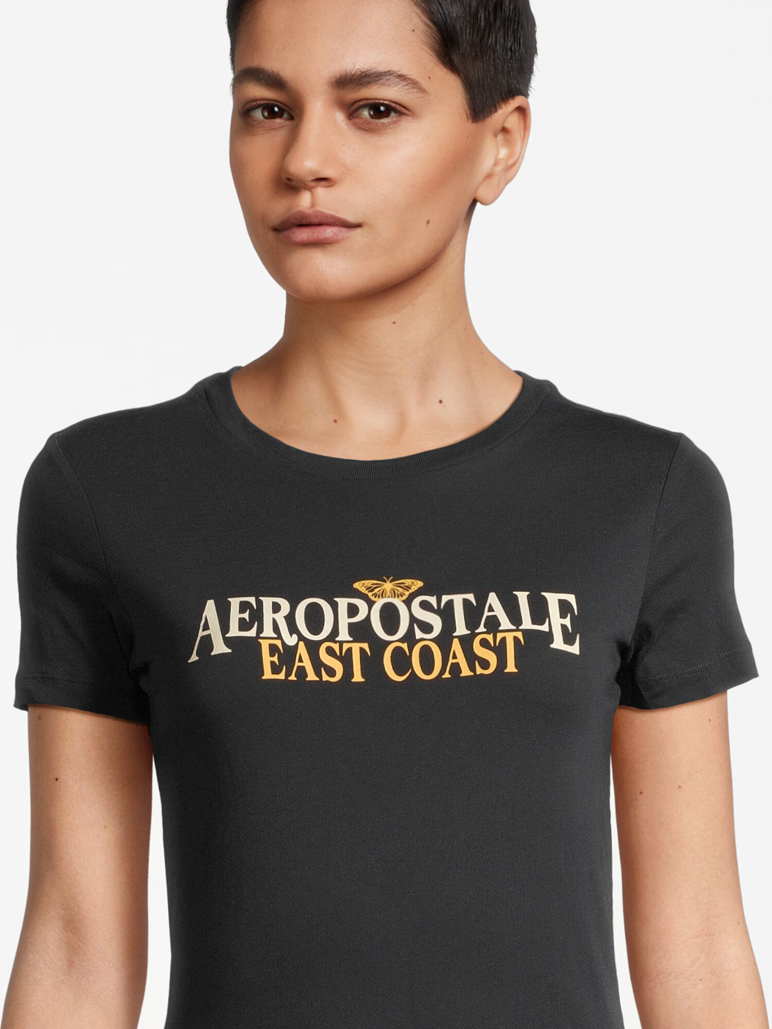 AÉROPOSTALE Tricou crem / galben / negru - Pled.ro