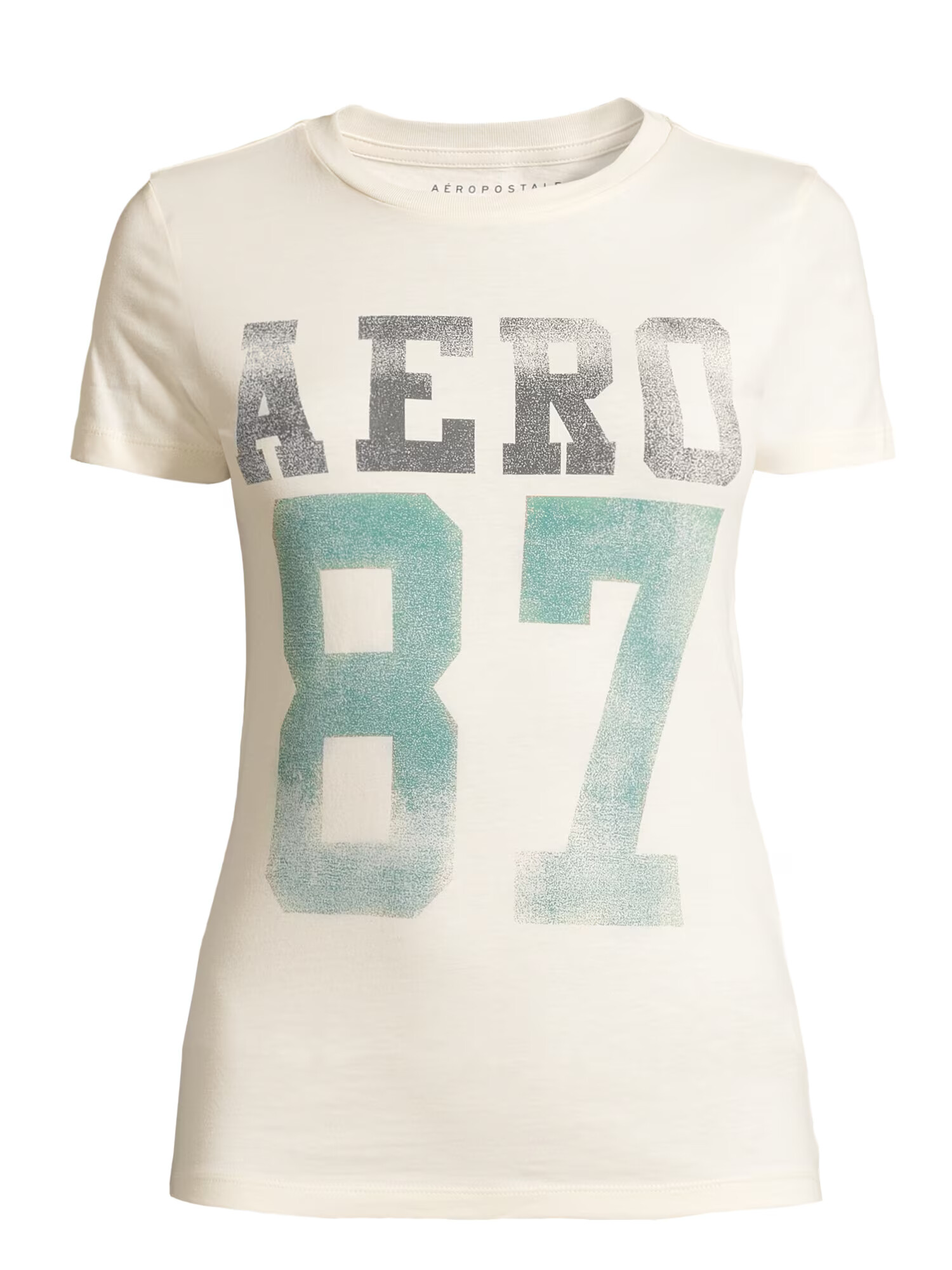 AÉROPOSTALE Tricou 'JUNE' ecru / opal / gri grafit - Pled.ro