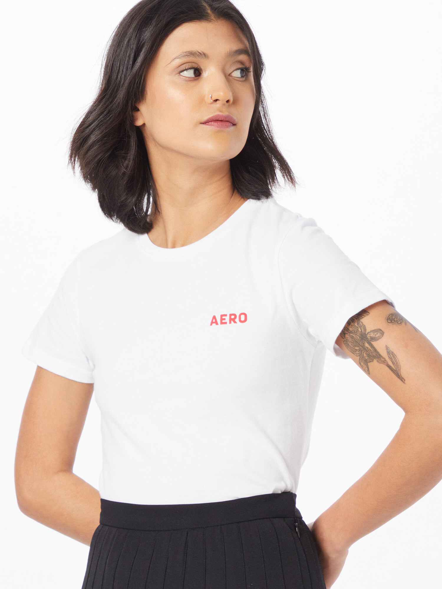 AÉROPOSTALE Tricou roșu pepene / alb - Pled.ro