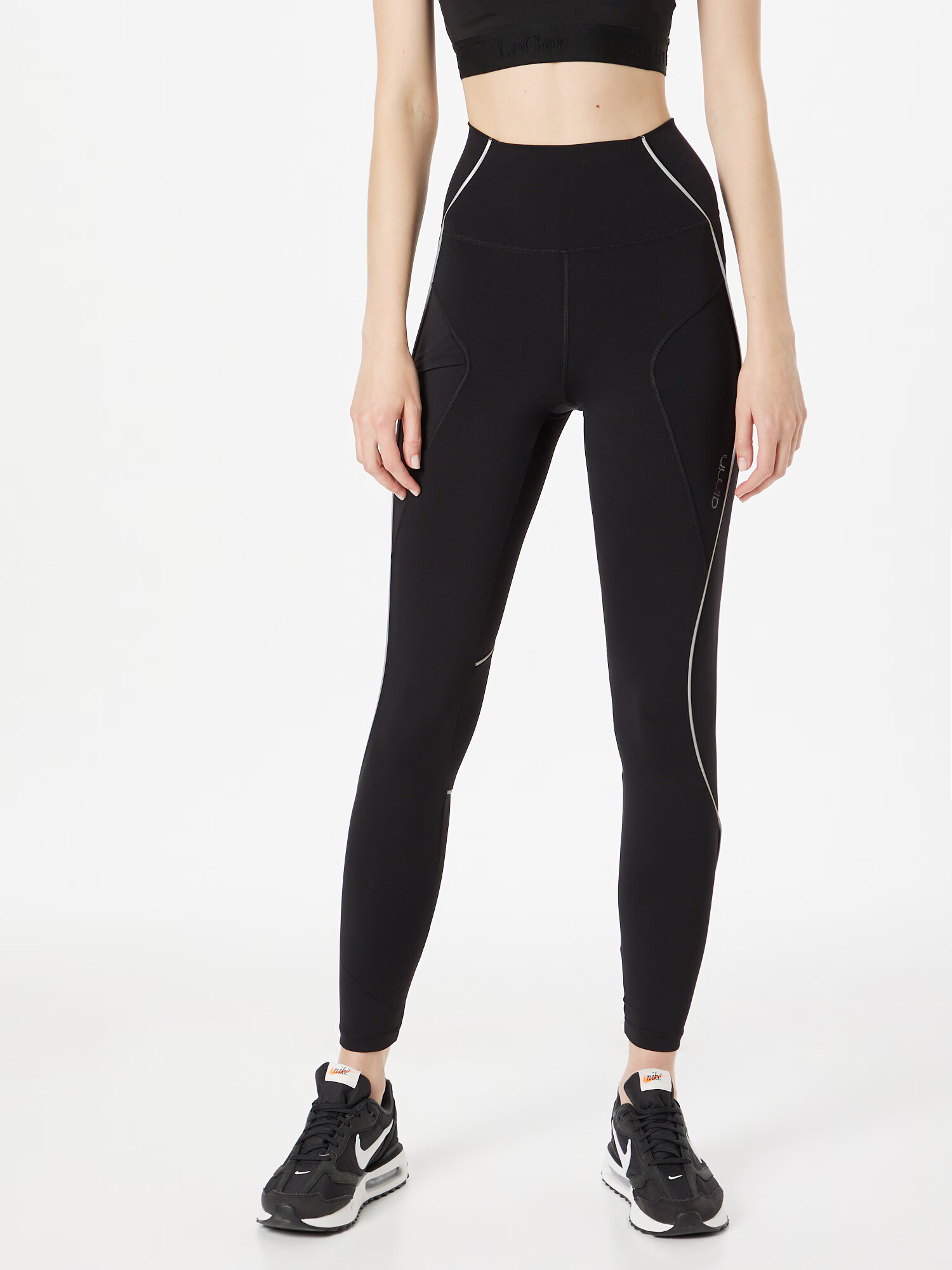 aim'n Pantaloni sport negru / alb - Pled.ro