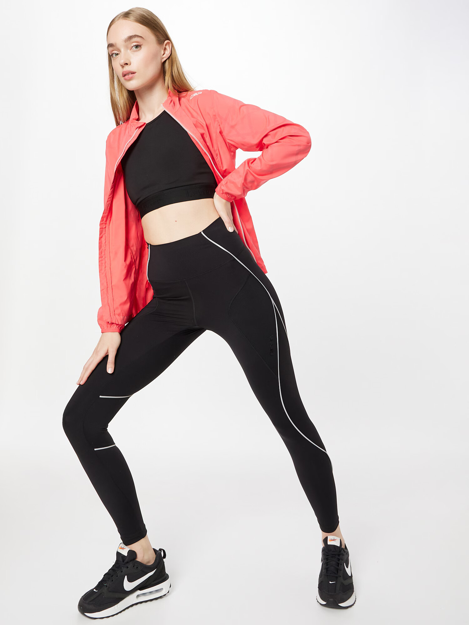 aim'n Pantaloni sport negru / alb - Pled.ro