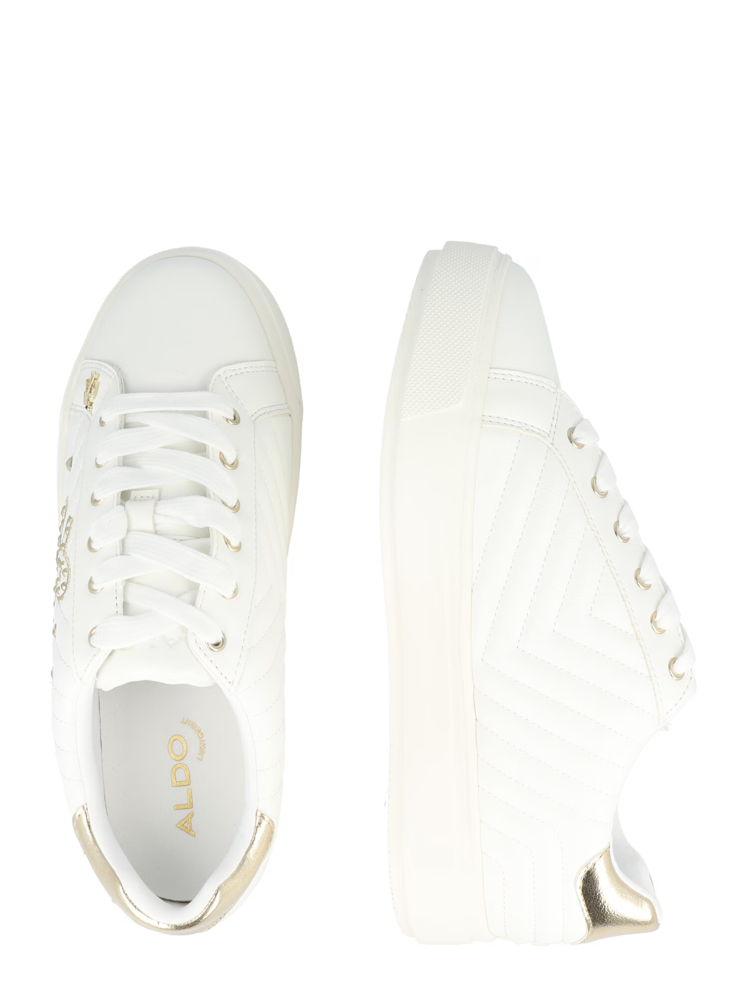 ALDO Sneaker low 'LOVENOW' auriu / alb - Pled.ro