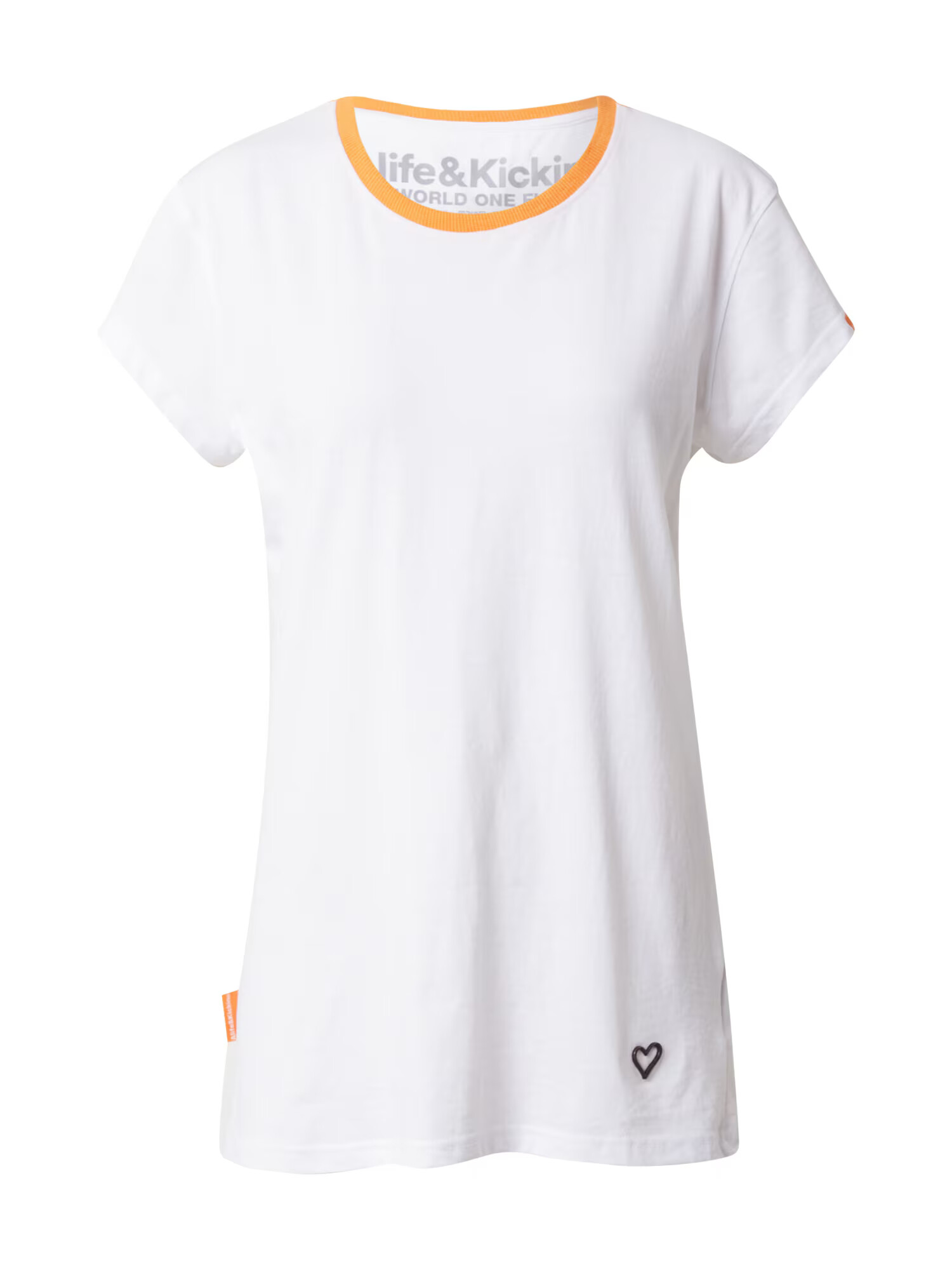 Alife and Kickin Tricou 'Amanda' portocaliu / alb - Pled.ro