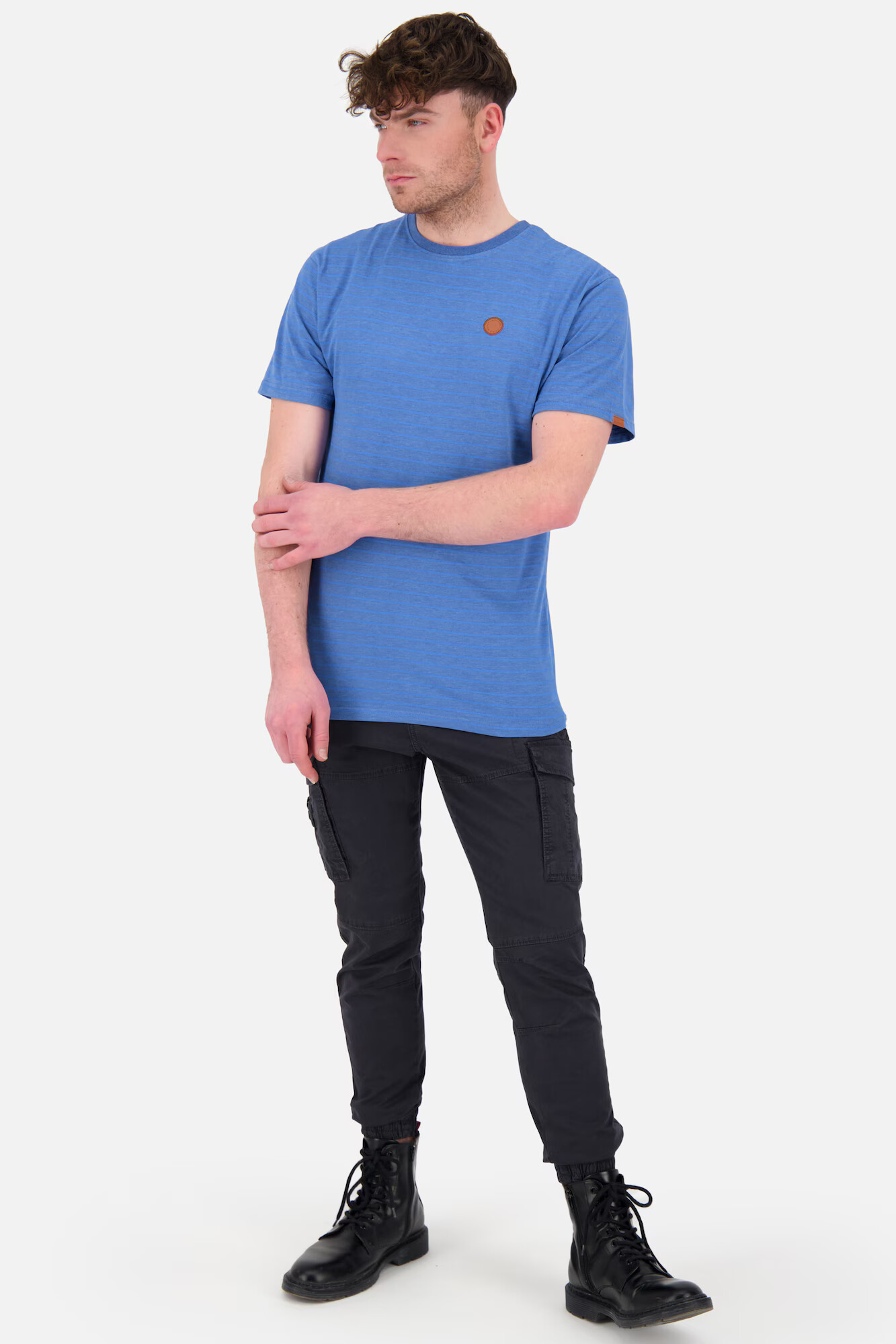 Alife and Kickin Tricou 'NicAK' albastru cobalt / albastru deschis - Pled.ro